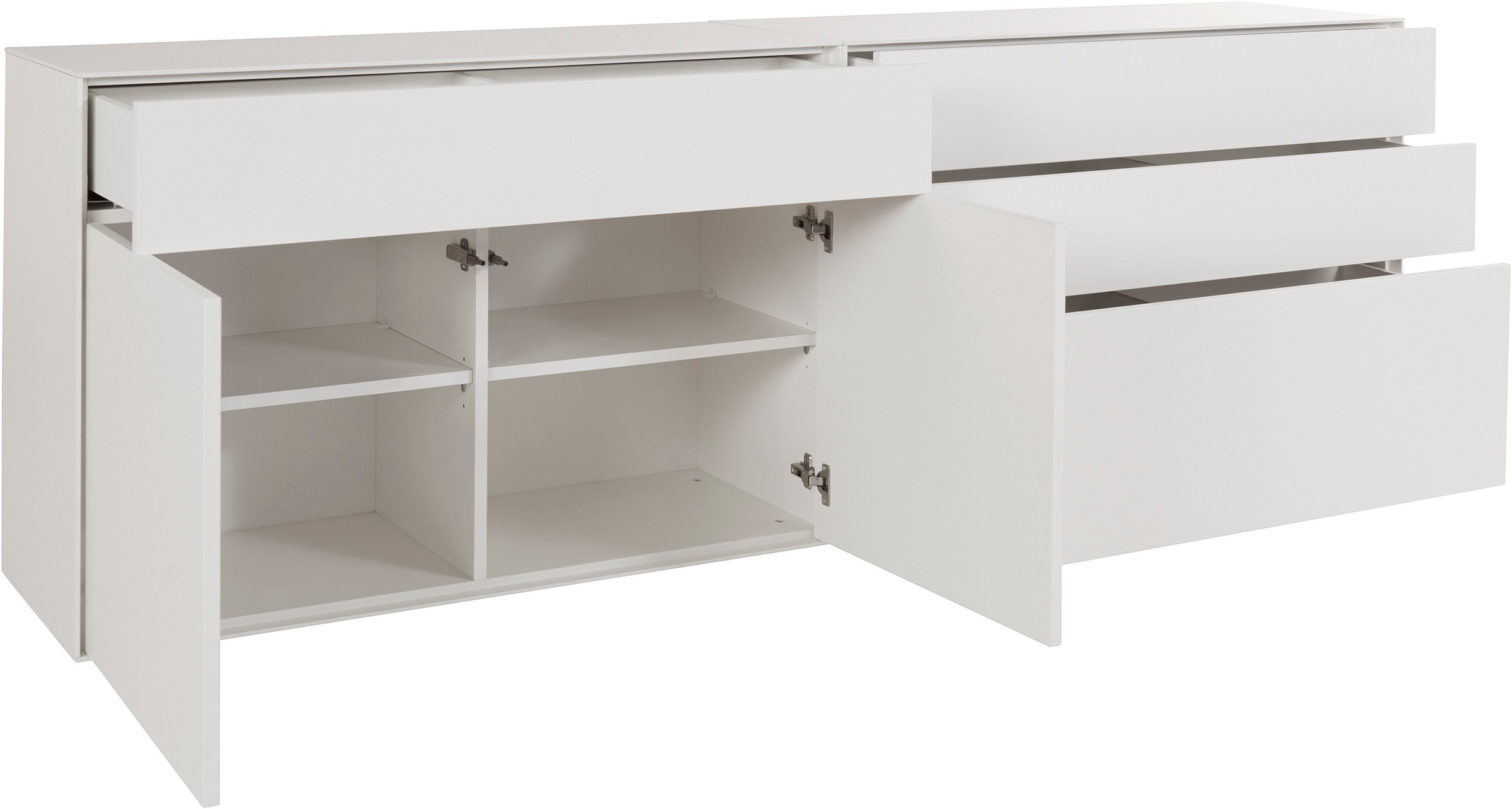 LeGer Home by Lena Gercke Sideboard »Essentials«, (2 St.), Breite: 224cm, MDF lackiert, Push-to-open-Funktion