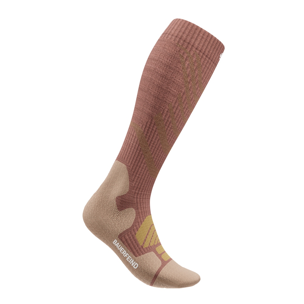 Bauerfeind Sportsocken »OUTDOOR MERINO COMPRESSION SOCKS« für Wandern, mit Kompressionszonen, mit Aussparung an Achillessehne