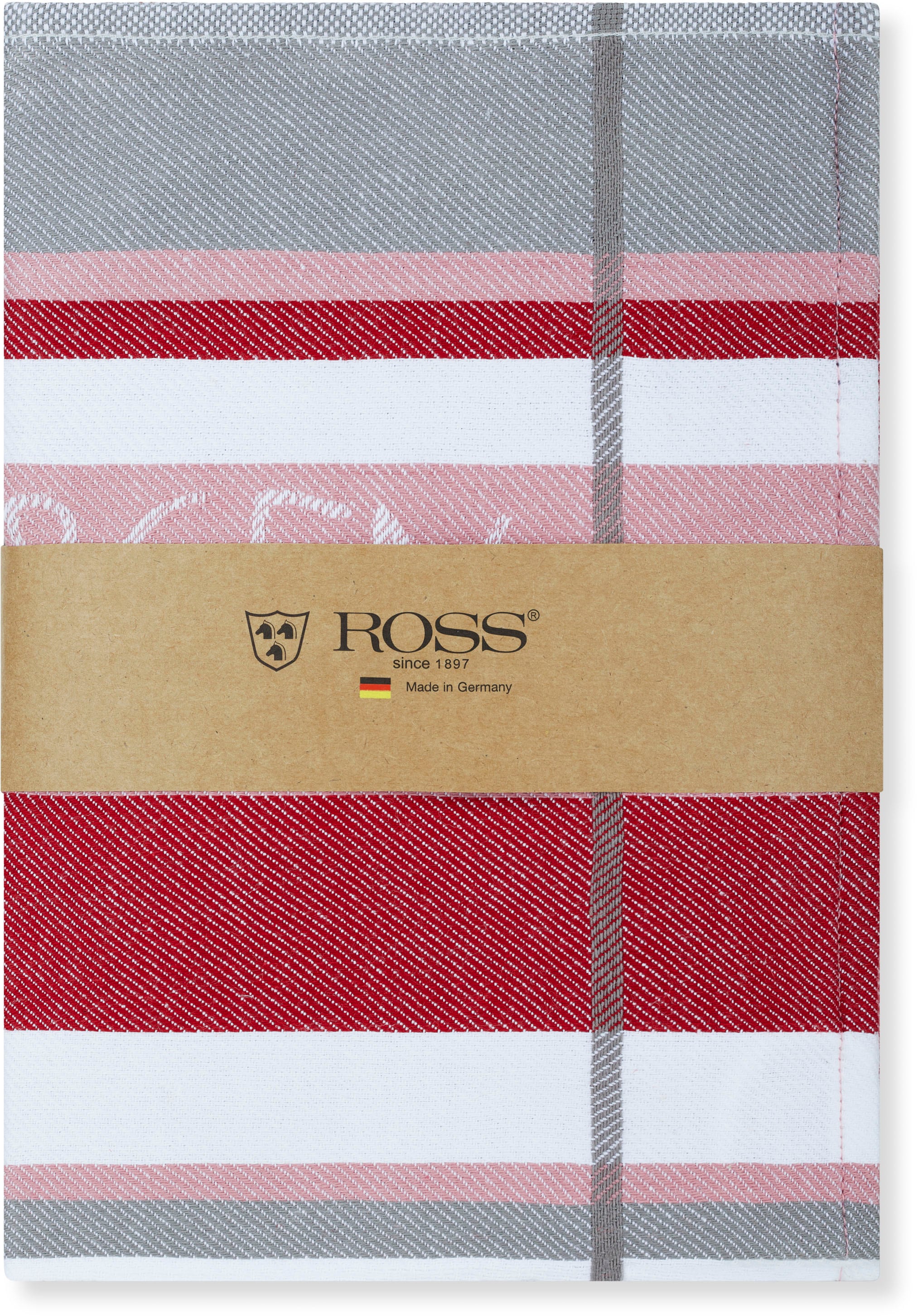 ROSS Geschirrtuch »1663 3er-Set mit Banderole« aus feinster Baumwolle