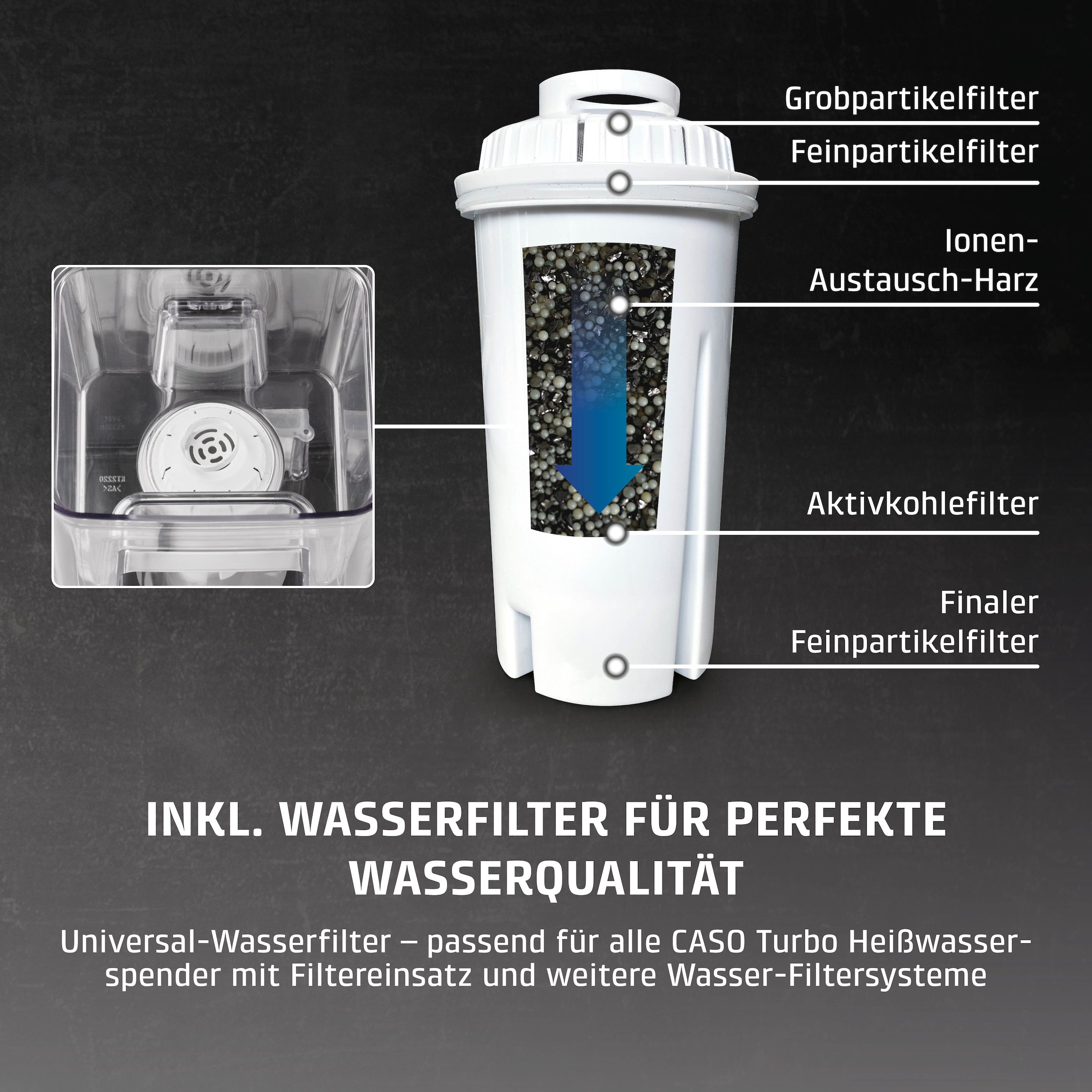 Caso Heißwasserspender »1889 HW 770 Advanced« 2,7 l 2600 W 13-stufiger Temperaturwahl von 40 - 100 °C in 5 °C-Schritten