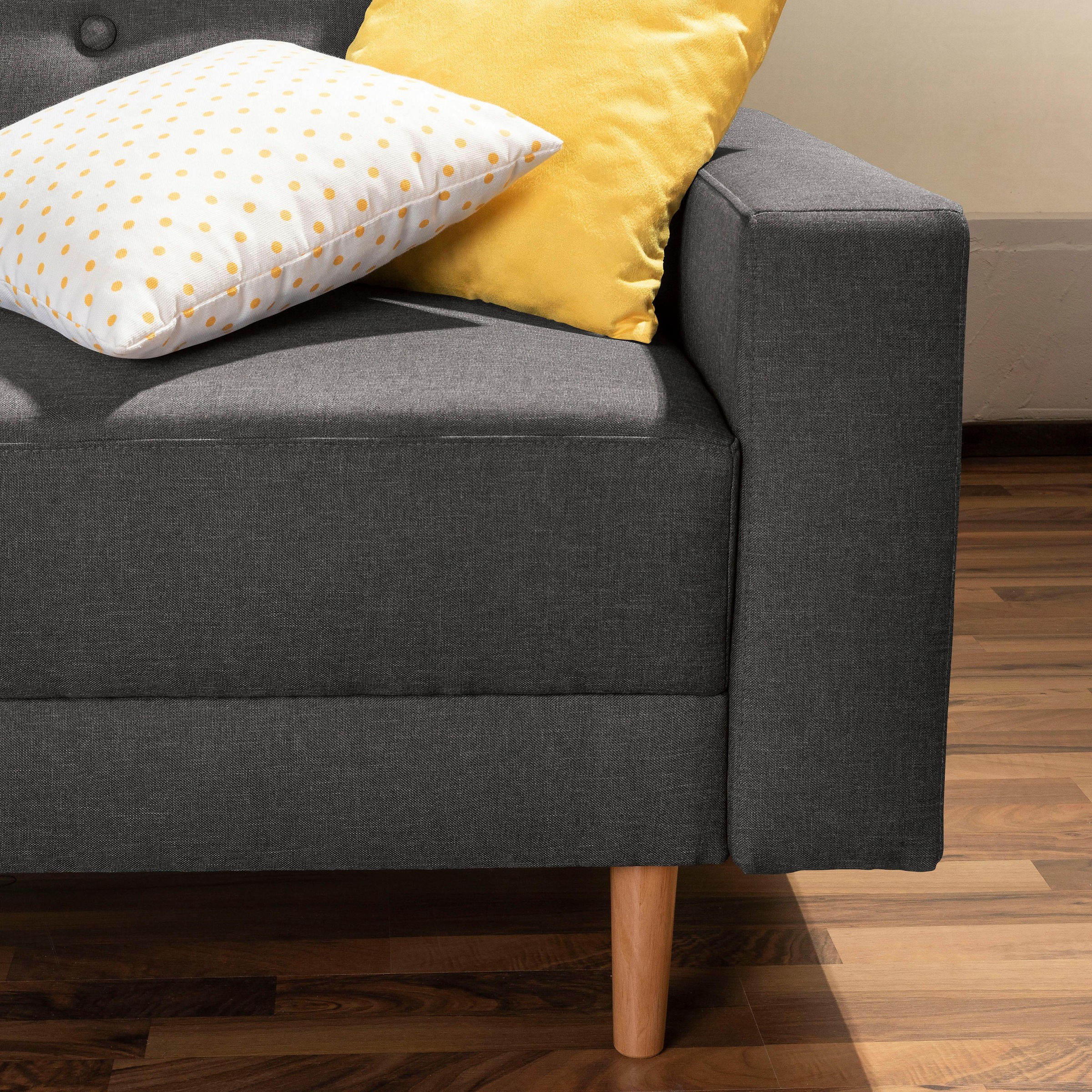 Max Winzer® Ecksofa »Just Chill«, Schlafsofa mit Recamiere, Rückenverstellung, inklusive Stauraumhocker
