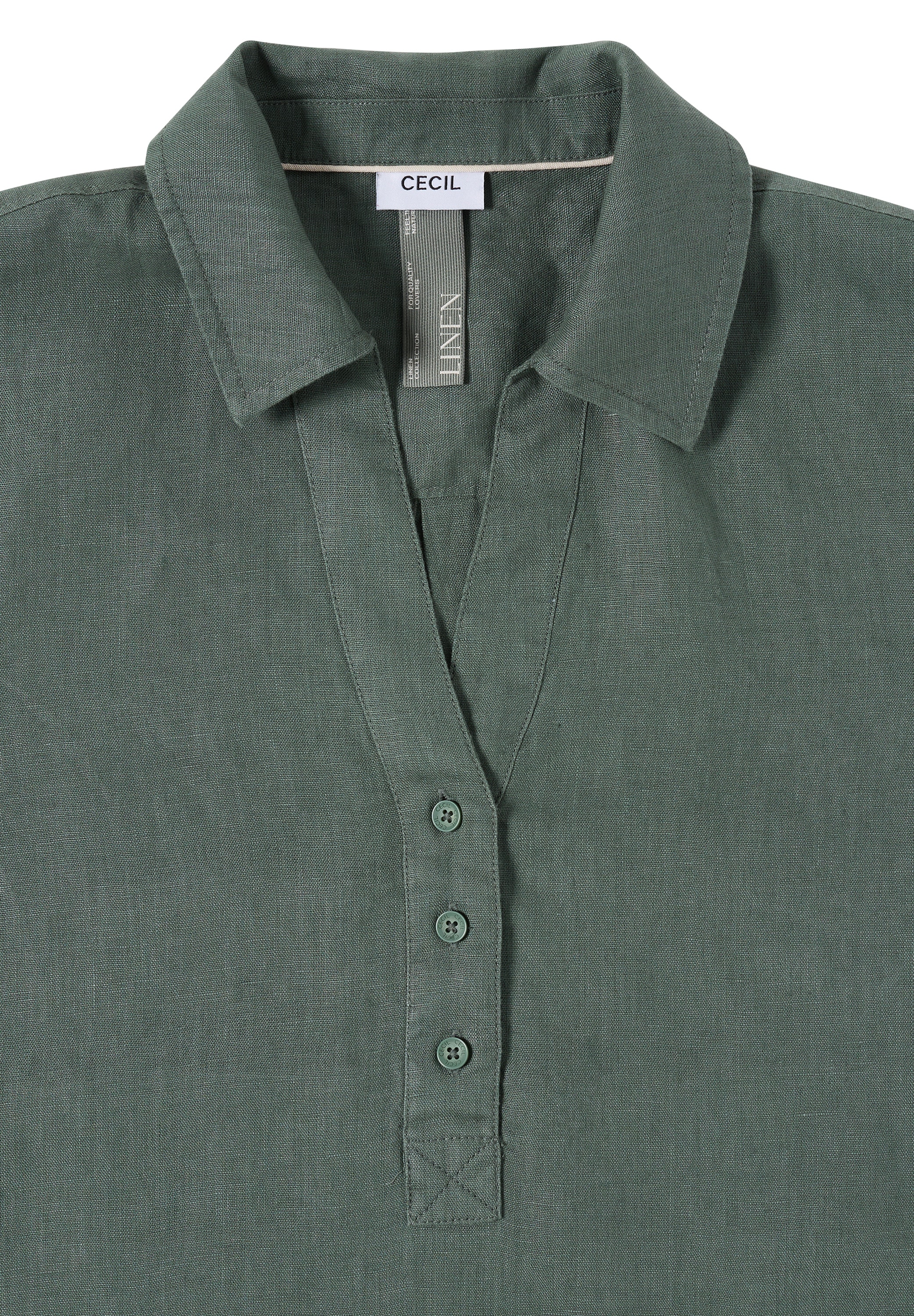 Cecil Blusenkleid Eingrifftaschen Sommerkleid aus Leinen