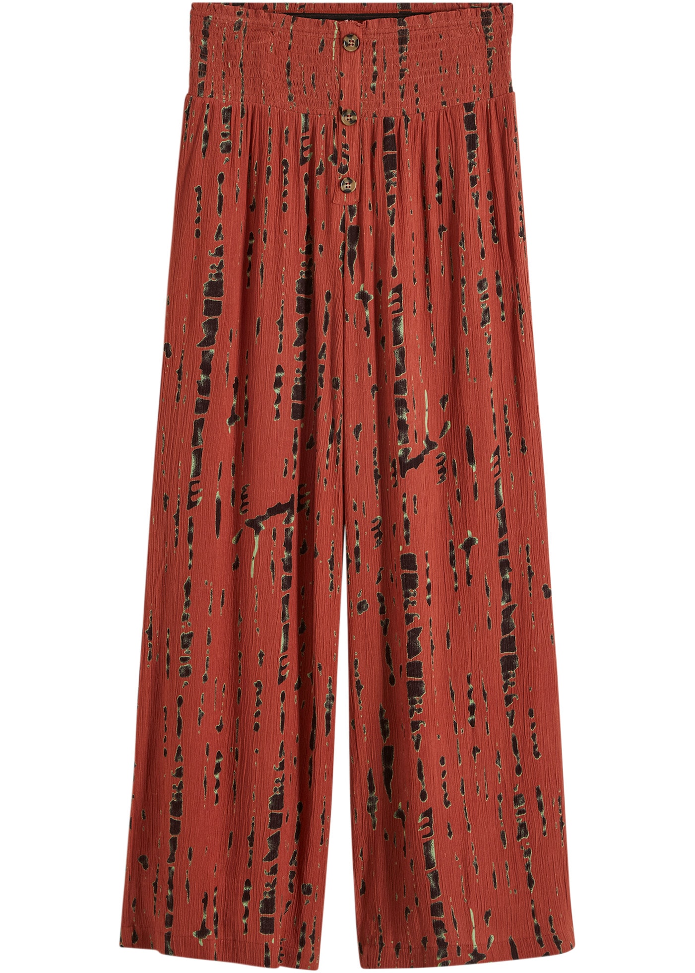 bonprix Palazzohose  aus Viskose, mit Gummibund, lockere Passform, femininer Stil