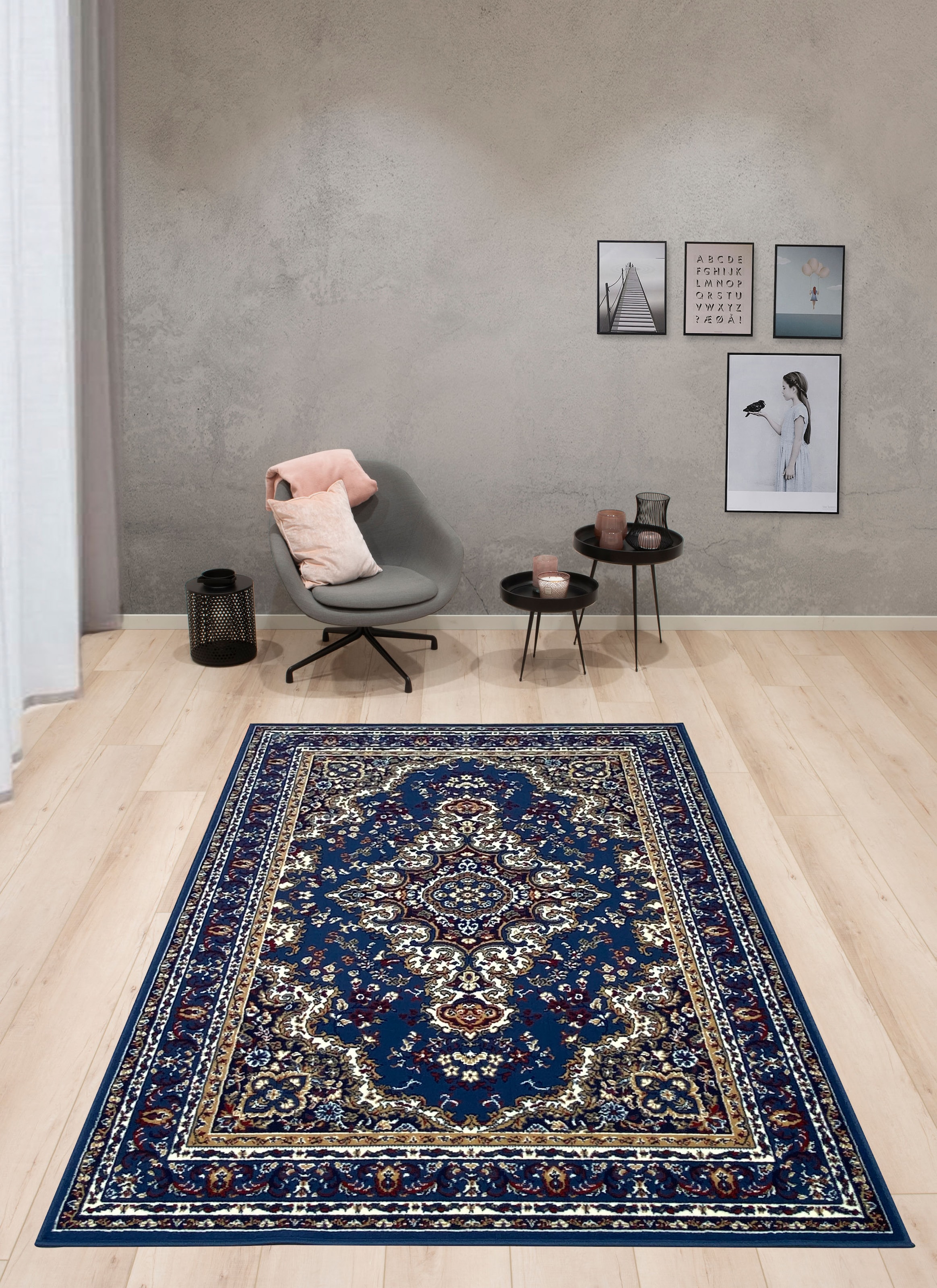 OTTO home Teppich »Oriental, Made in Belgium« rechteckig 7 mm Höhe Orient-Optik, mit Bordüre, Teppich, Kurzflor, Weich, Kundenliebling