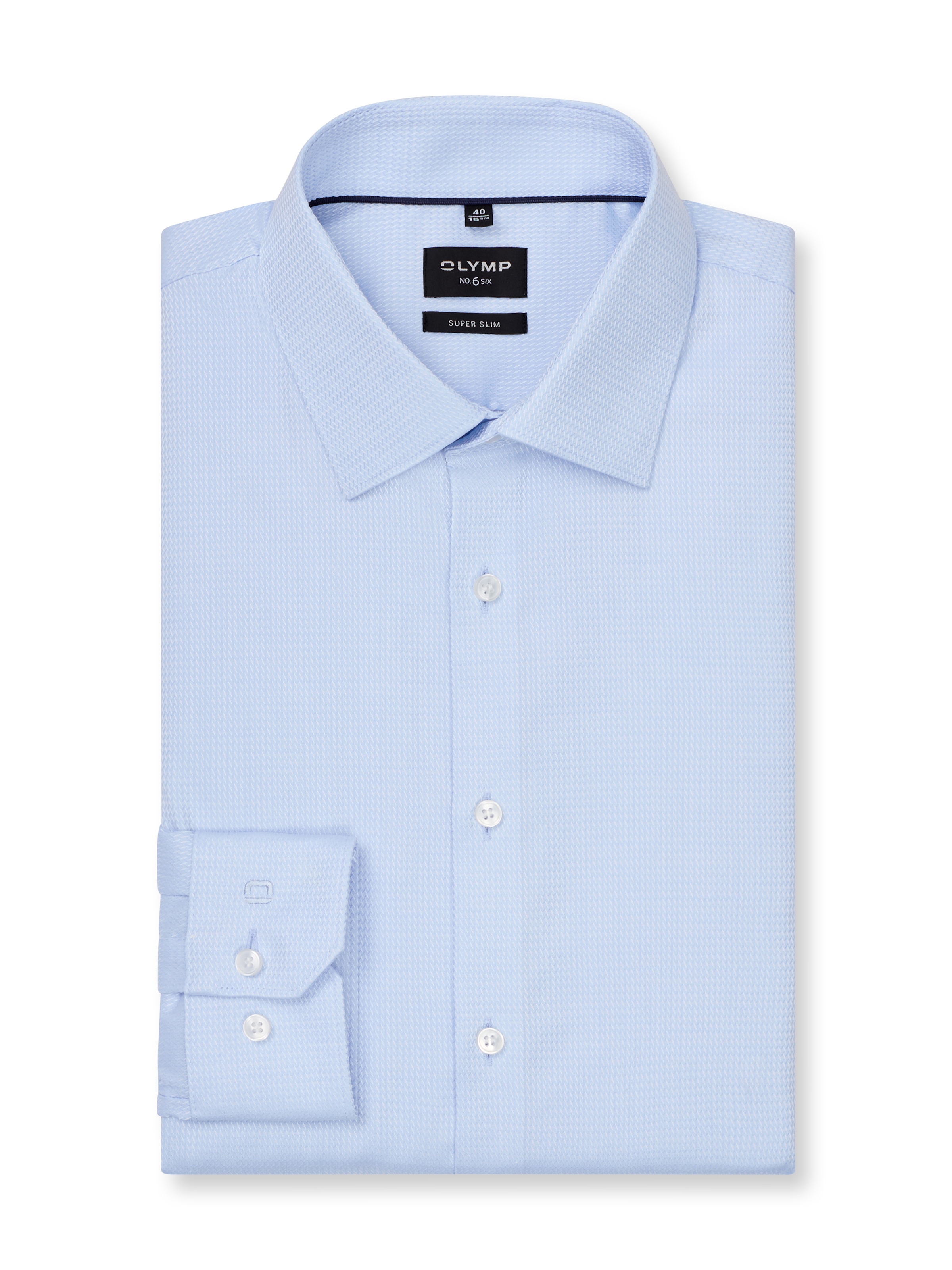 OLYMP Langarmhemd »No. Six« Businesshemd, Kentkragen, super slim fit