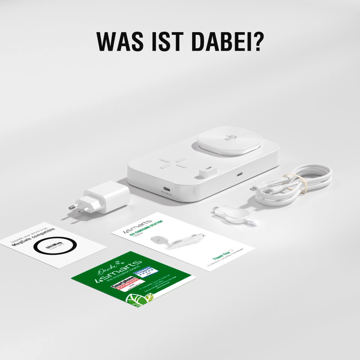 4smarts Ladestation »Qi2 Ladestation Trident mit Charger für Samsung Watch«
