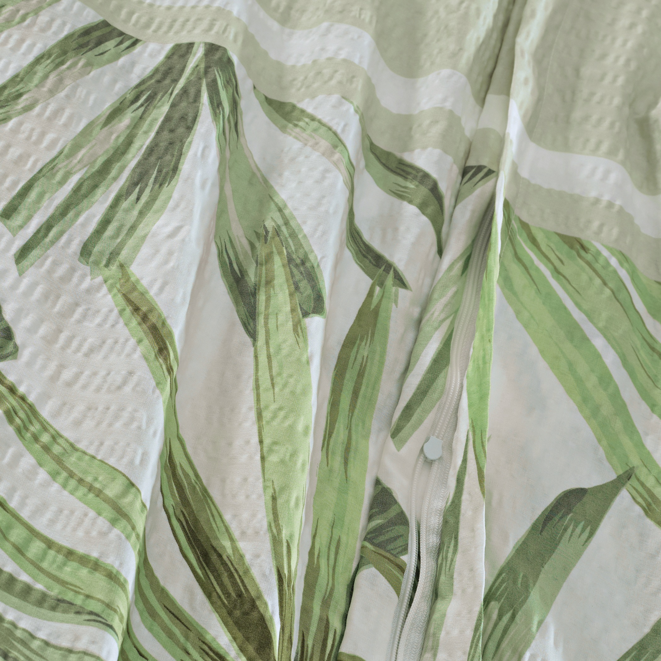 Florella Bettwäsche »»Selka salbei« Soft-Touch Seersucker,  50% Baumwolle, 50% Viskose«