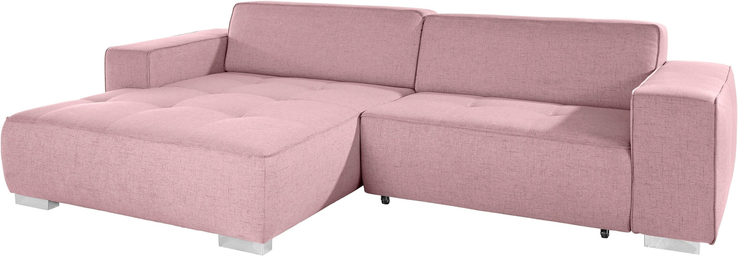 INOSIGN Ecksofa »Sapporo L-Form«, wahlweise Bettfunktion oder Sitztiefenverstellung, Federkern