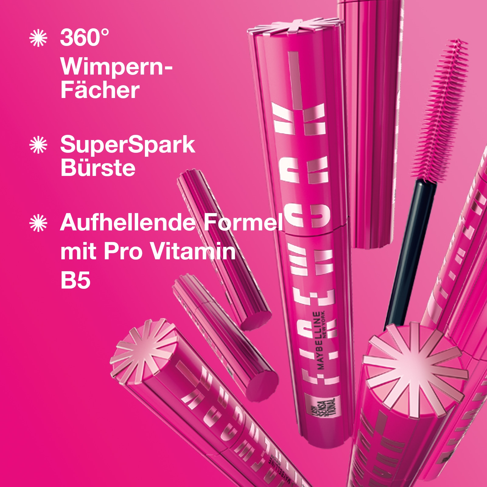 Mascara »Maybelline New York Lash Sensational Firework«, mit Pro Vitamin B7