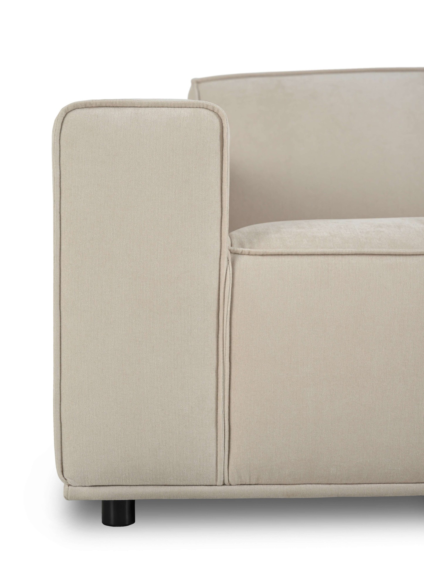 Home affaire Ecksofa »Avelin, 228 cm, L-Form, Chenille, Struktur-Boucle« mit Wellenunterfederung, Kedernaht, bodentief, Skandi-Design