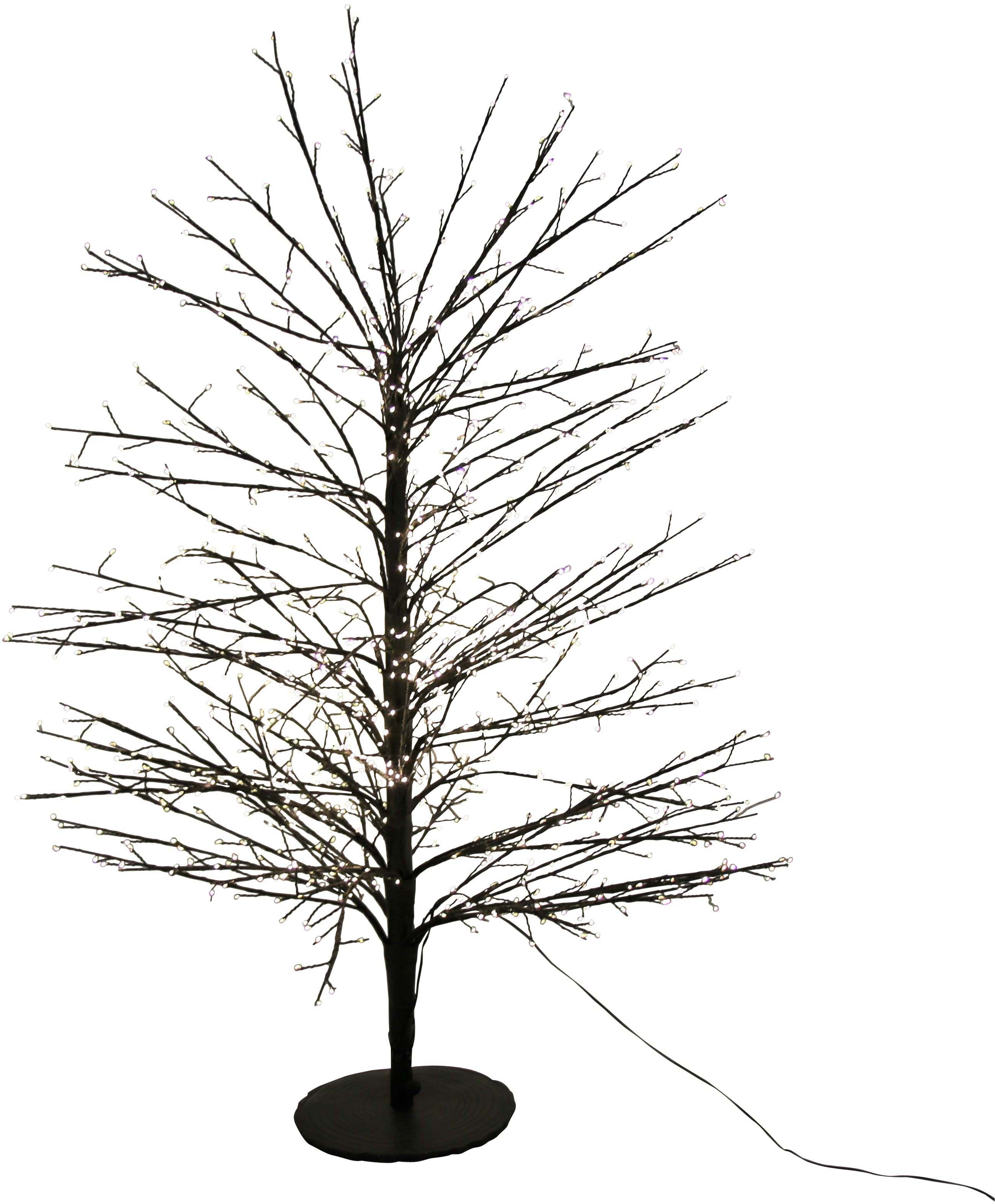 Am Design LED Baum 1 Stk. Warmweiß Weihnachtsdeko aussen in schwarz, Größe Ø 35 cm Höhe: 150 cm