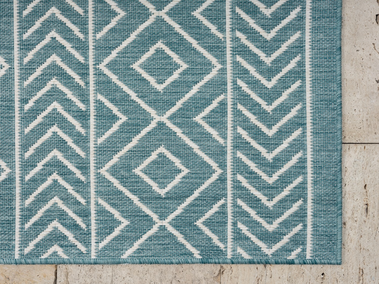 Myflair Möbel & Accessoires Teppich »Liva, LAGERRÄUMUNG!« rechteckig 8 mm Höhe Wendeteppich, Rauten Motiv, Outdoor geeignet, Balkon, Terrasse