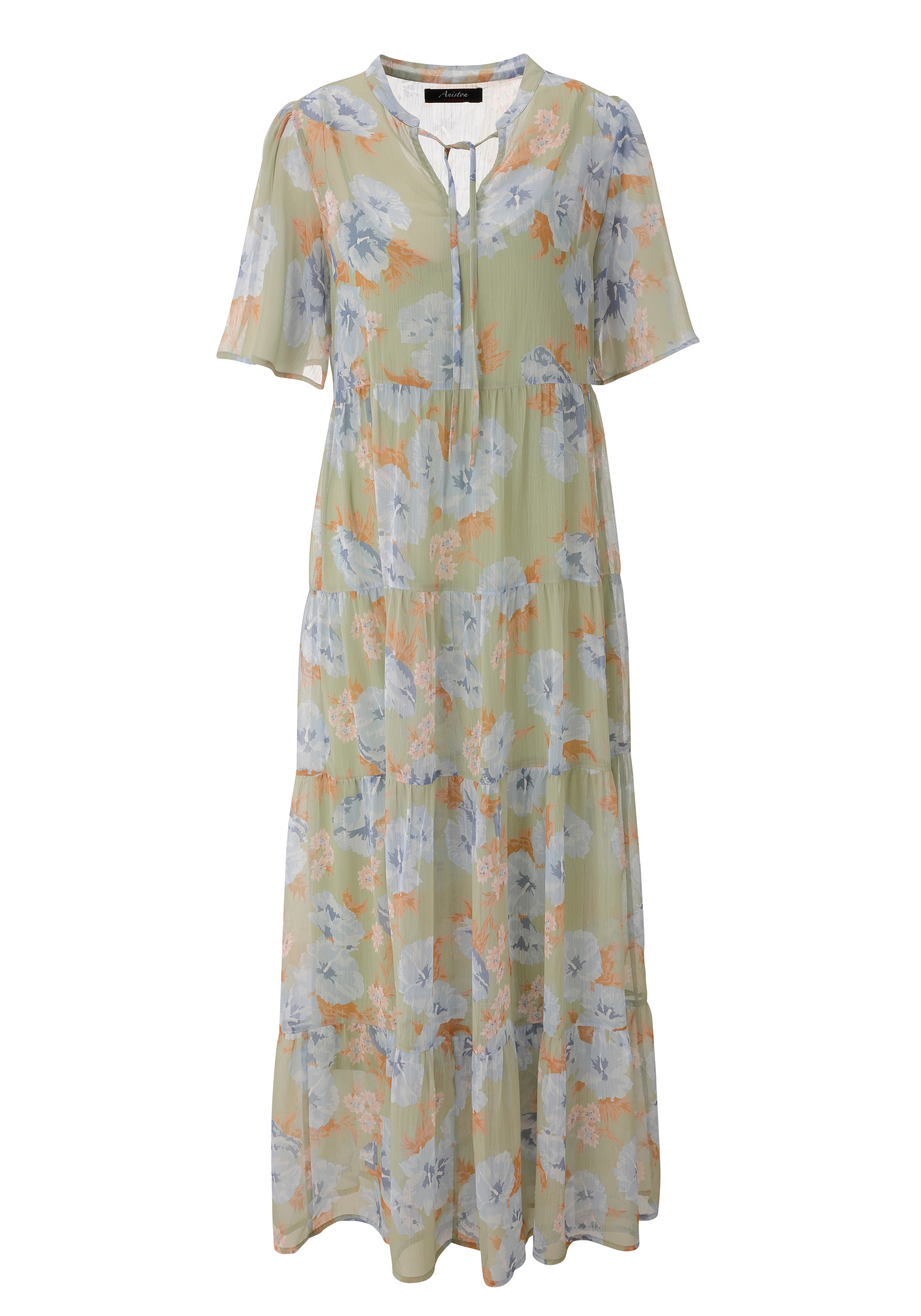 Aniston CASUAL Sommerkleid mit pastellfarbenen Blumendruck - NEUE KOLLEKTION