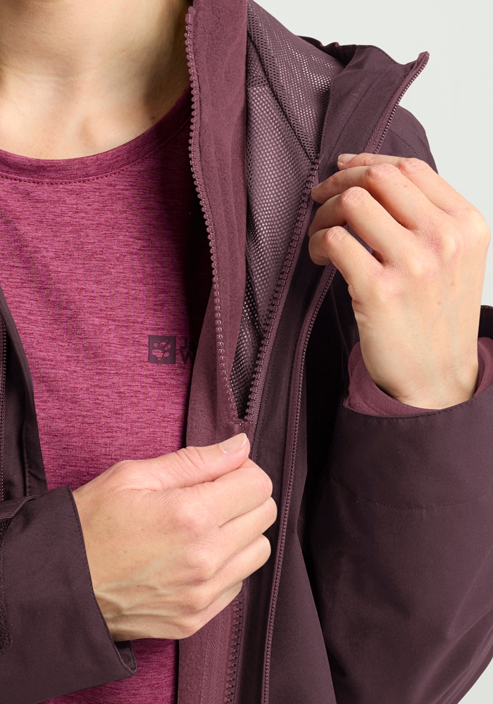 Jack Wolfskin 3-in-1-Funktionsjacke »MOONRISE 3IN1 JKT W«, mit Kapuze