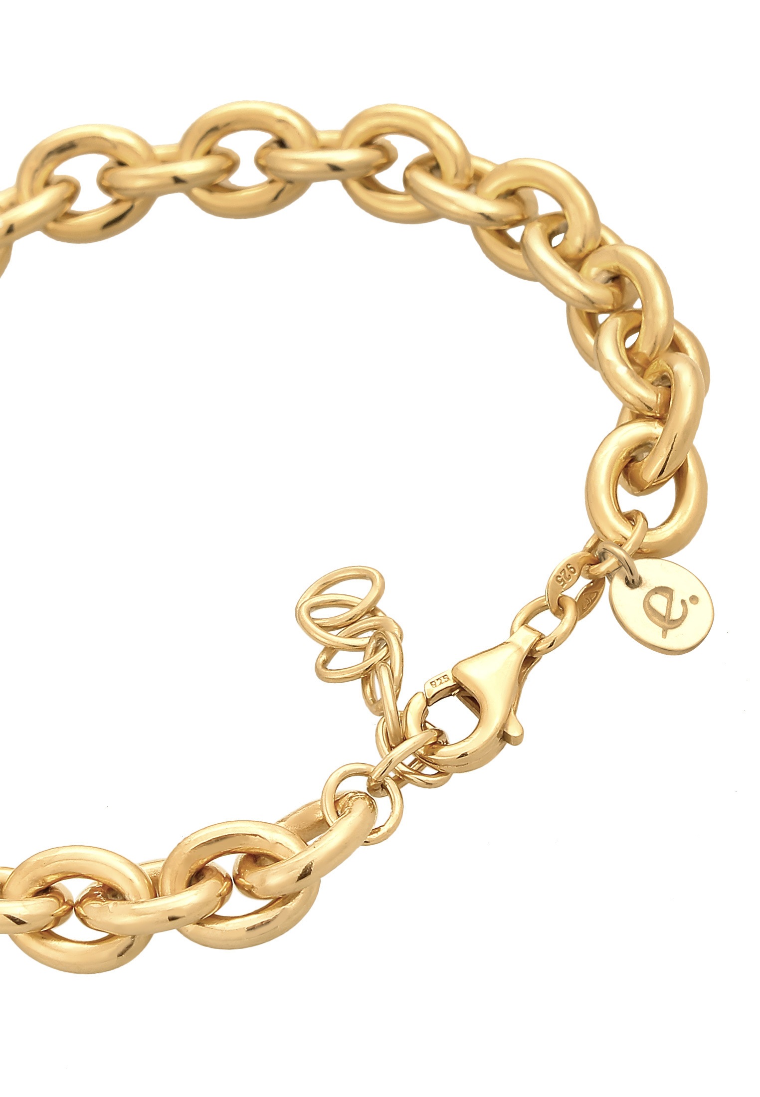 Elli Premium Armkette »Armband Grobe Ankerkette Rolokette Elegant 925 Silber«
