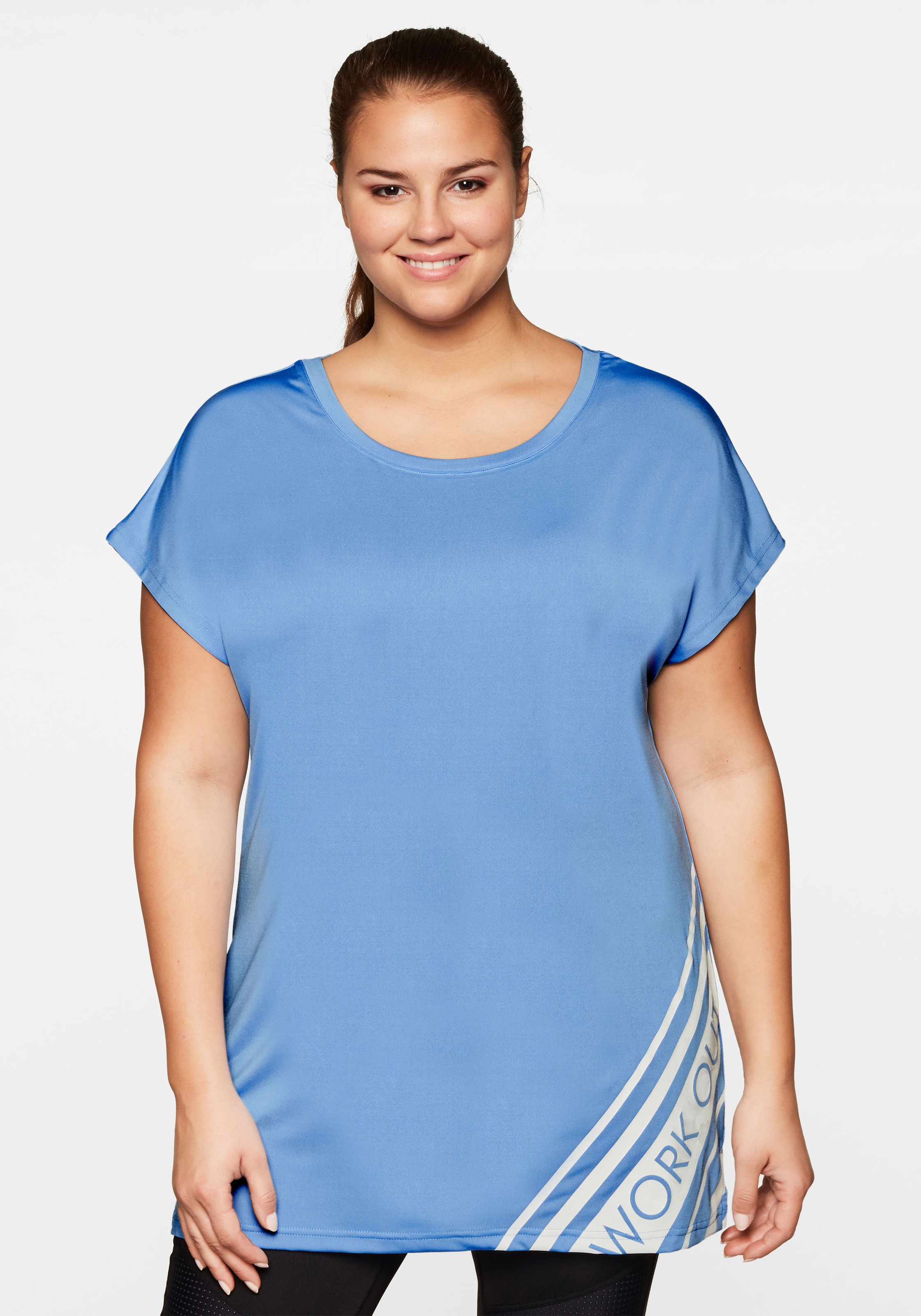 Sheego T-Shirt, mit atmungsaktiver, schnelltrocknender Funktion