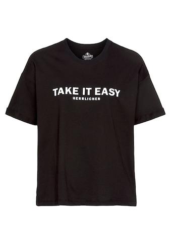 Herrlicher T-Shirt »STINA JERSEY ORGANIC«, mit Statement-Print "Take it Easy" kaufen