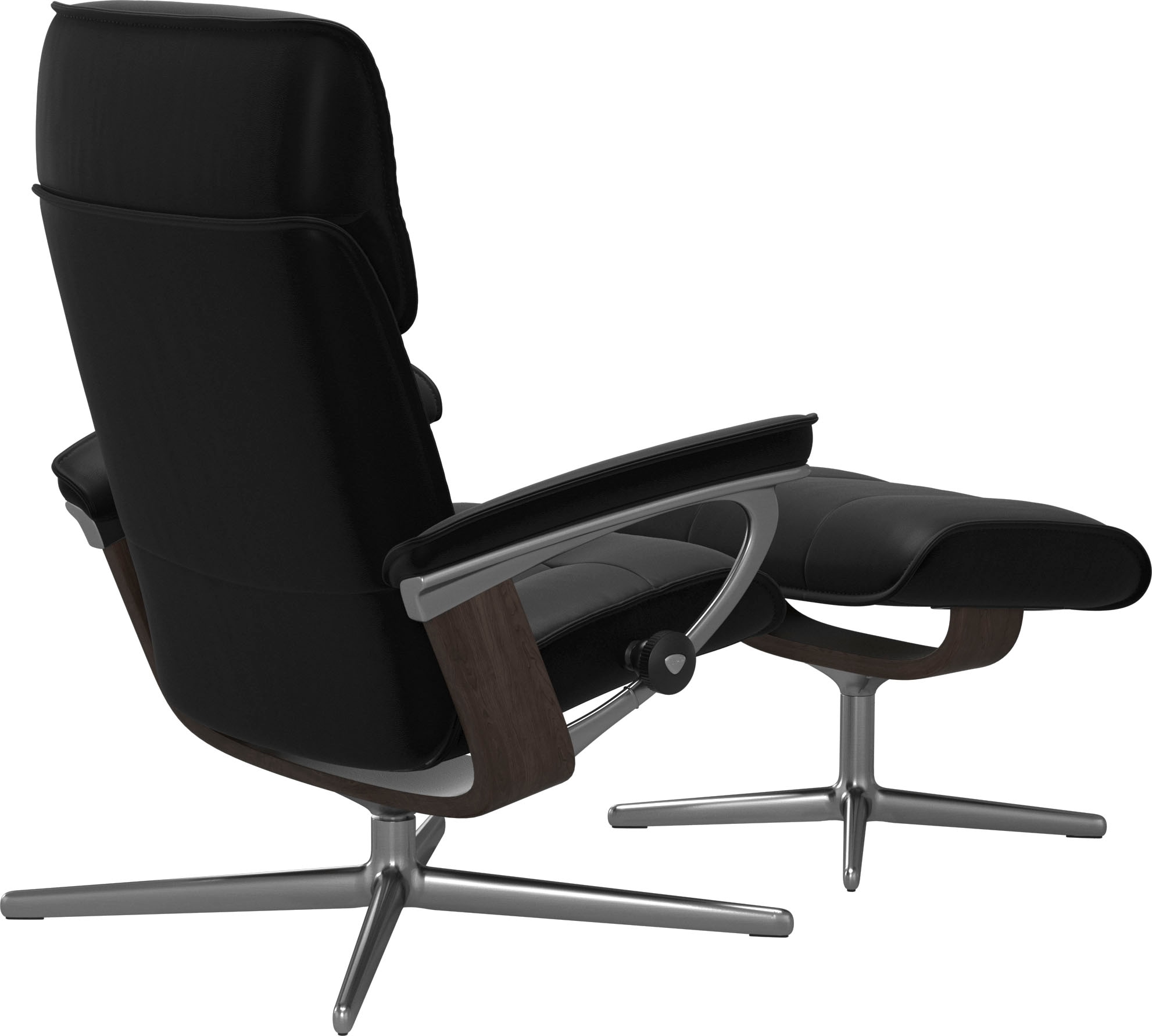 Stressless® Relaxsessel »Admiral« Set, Relaxsessel inkl. Hocker,  mit Cross Base, Größe M & L, Holzakzent Wenge
