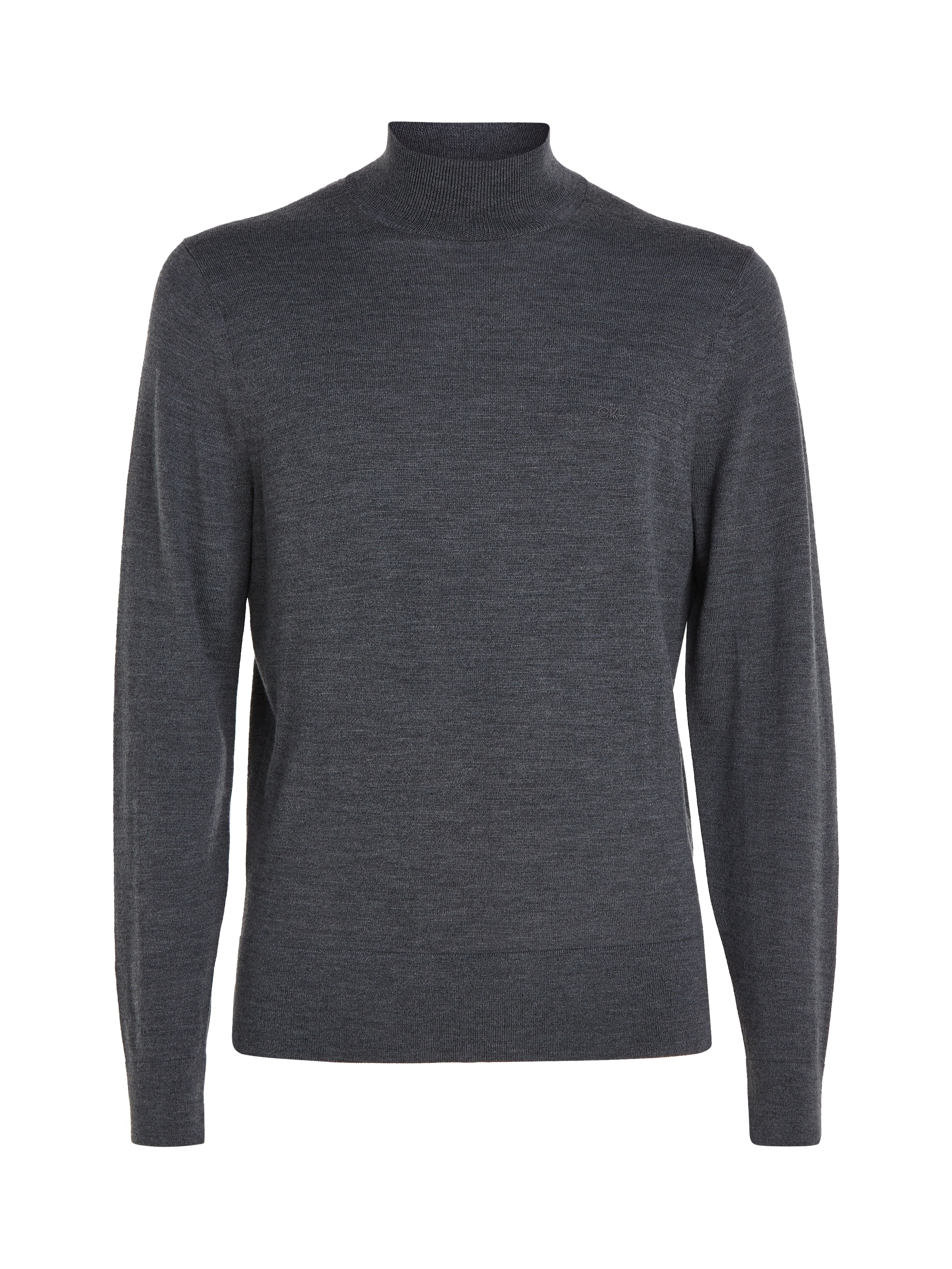 Calvin Klein Rollkragenpullover »MERINO MOCK NECK SWEATER«, mit Markenlabel
