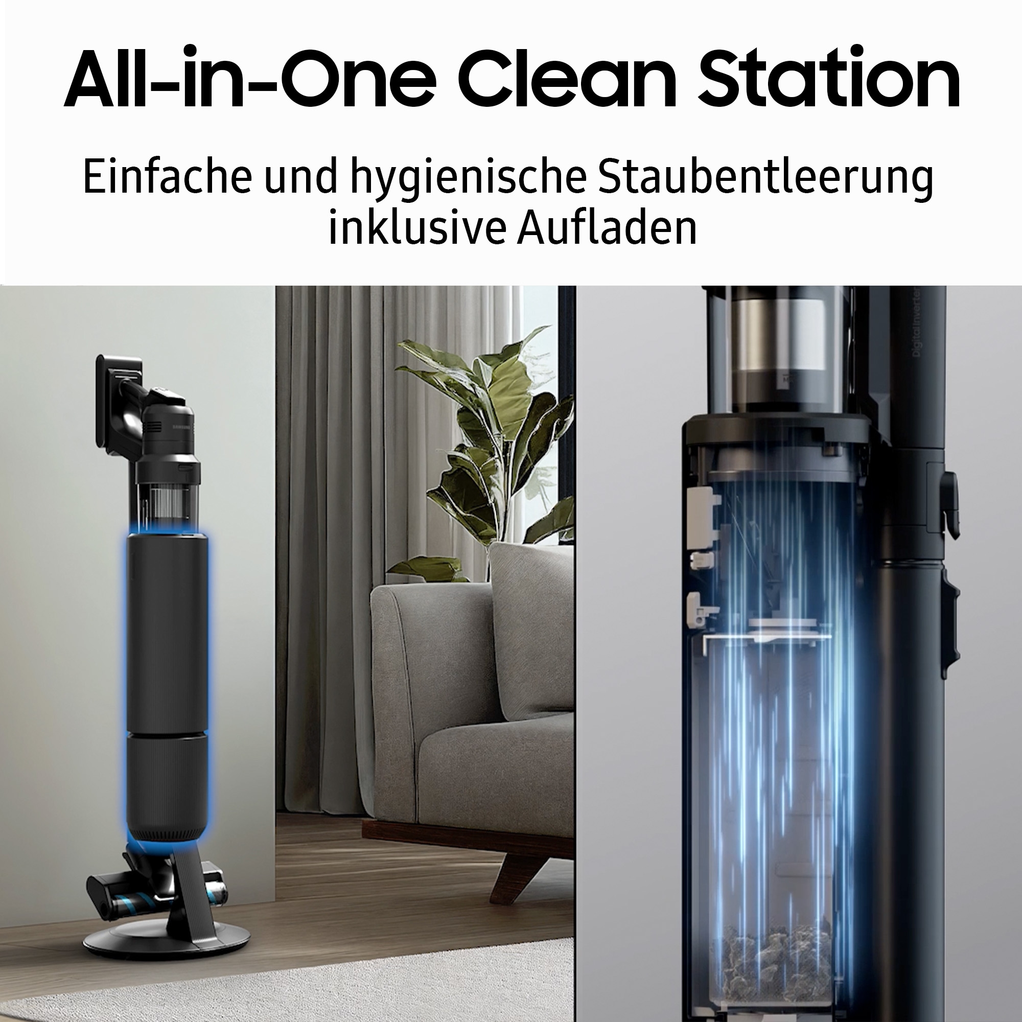 Samsung Akku-Handstaubsauger »BESPOKE AI Jet Ultra Akku + CompleteClean, VS90F40EEK/WD«
