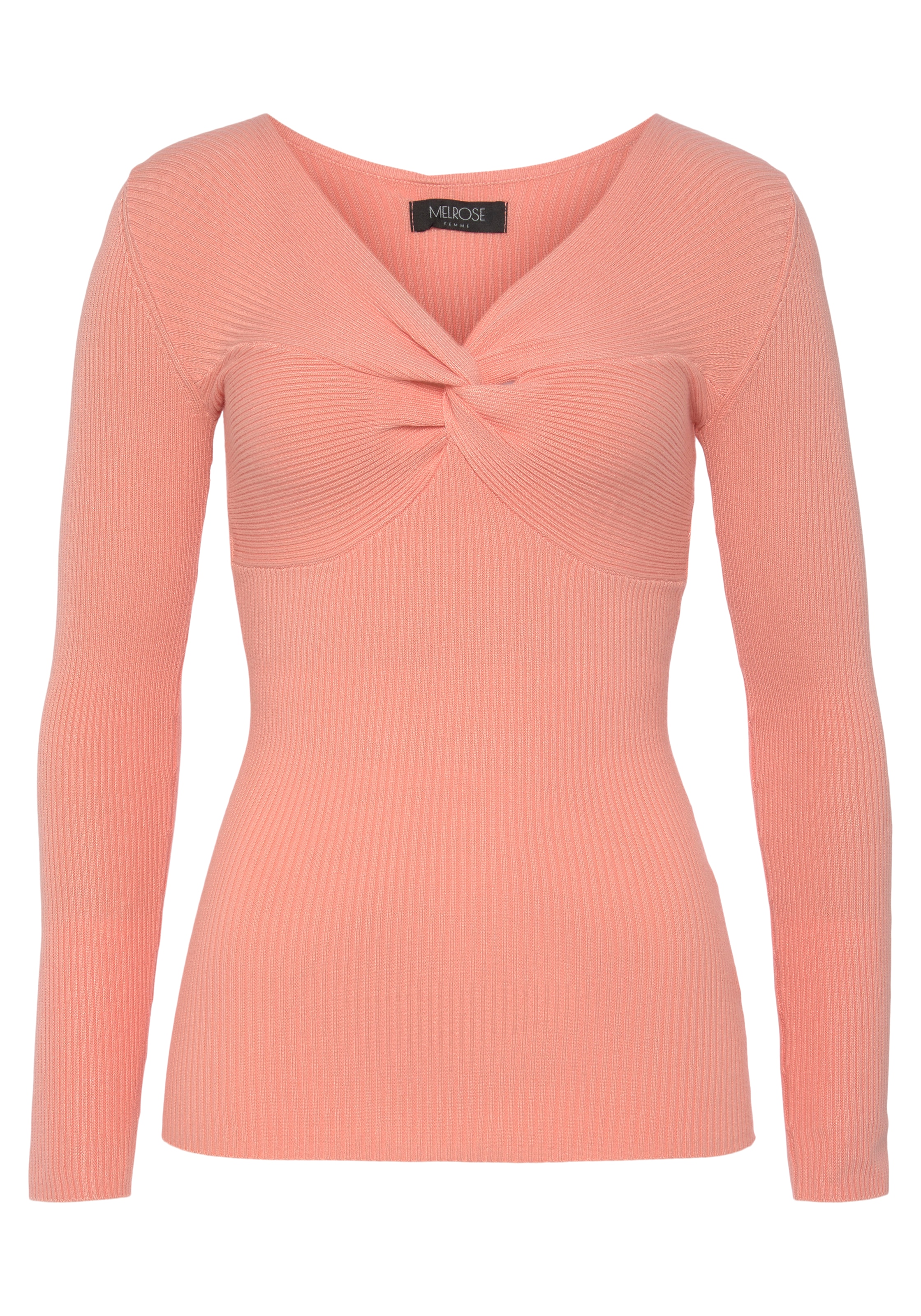 online bei Melrose kaufen OTTO am Knoten-Detail V-Ausschnitt-Pullover, mit Ausschnitt