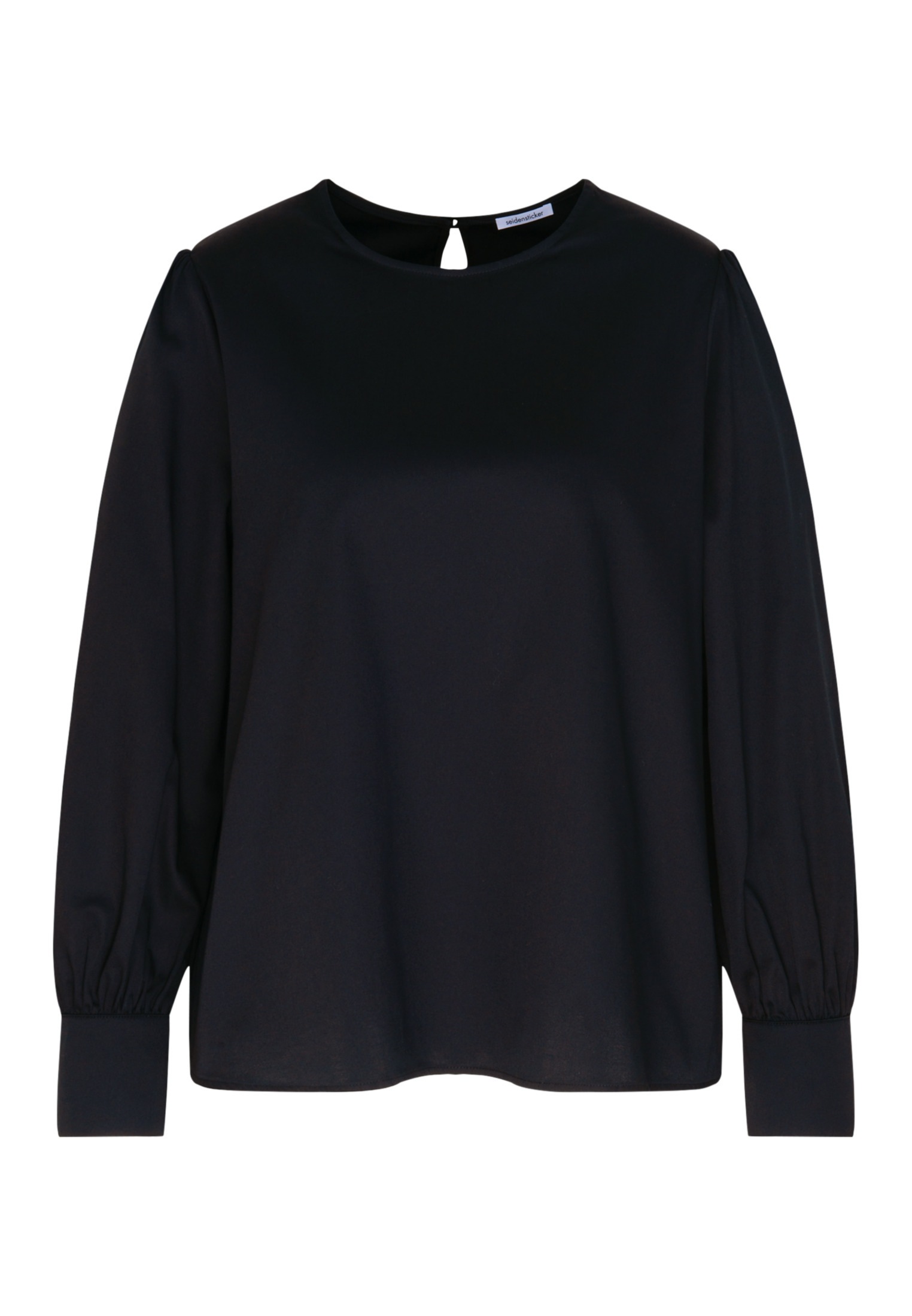 seidensticker Shirtbluse »Schwarze Rose«, Langarm Rundhals Uni