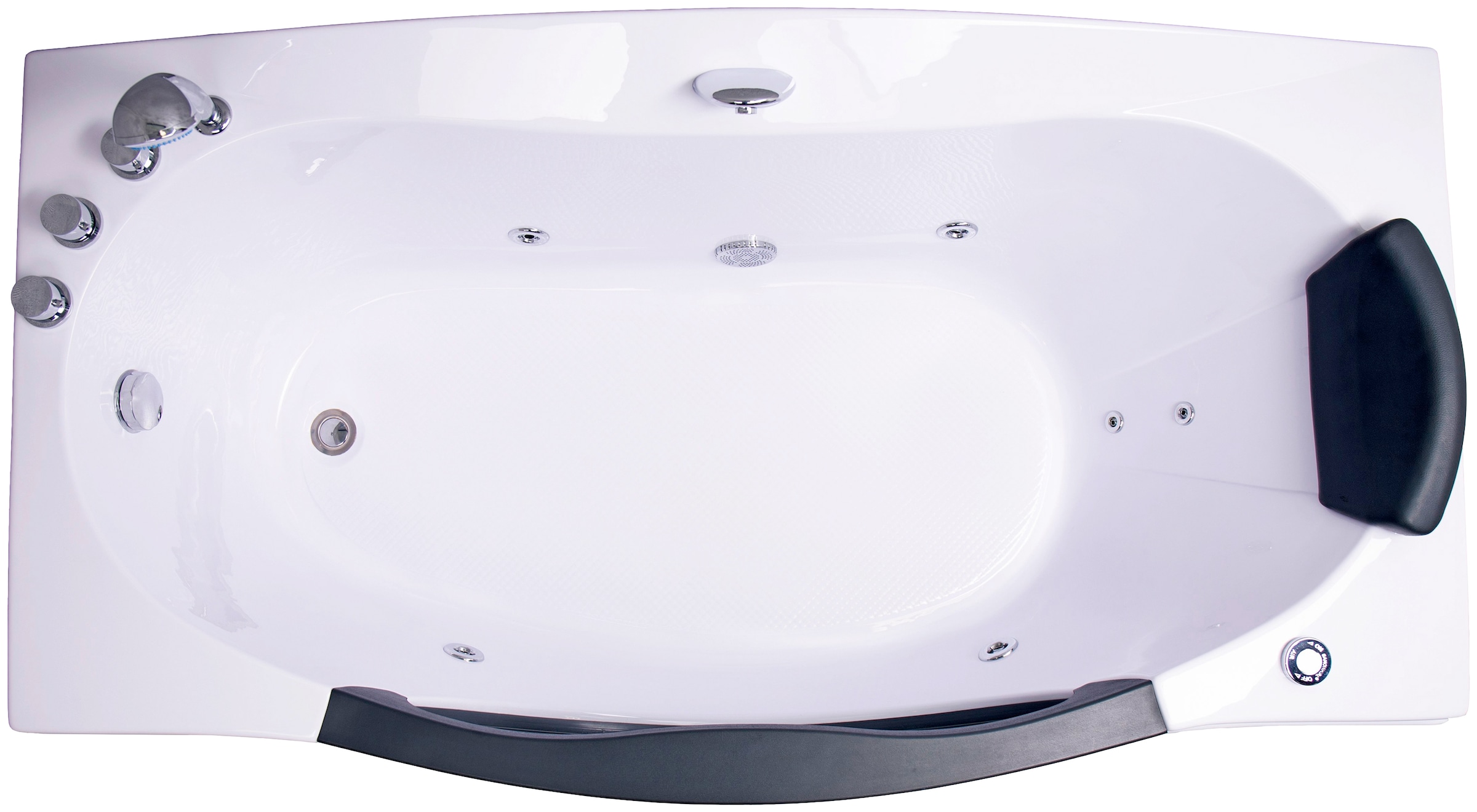 Sanotechnik Whirlpool-Badewanne »NASSAU PLUS«, (4 tlg.), 170/90/68 cm, Whirlpool mit Fenster