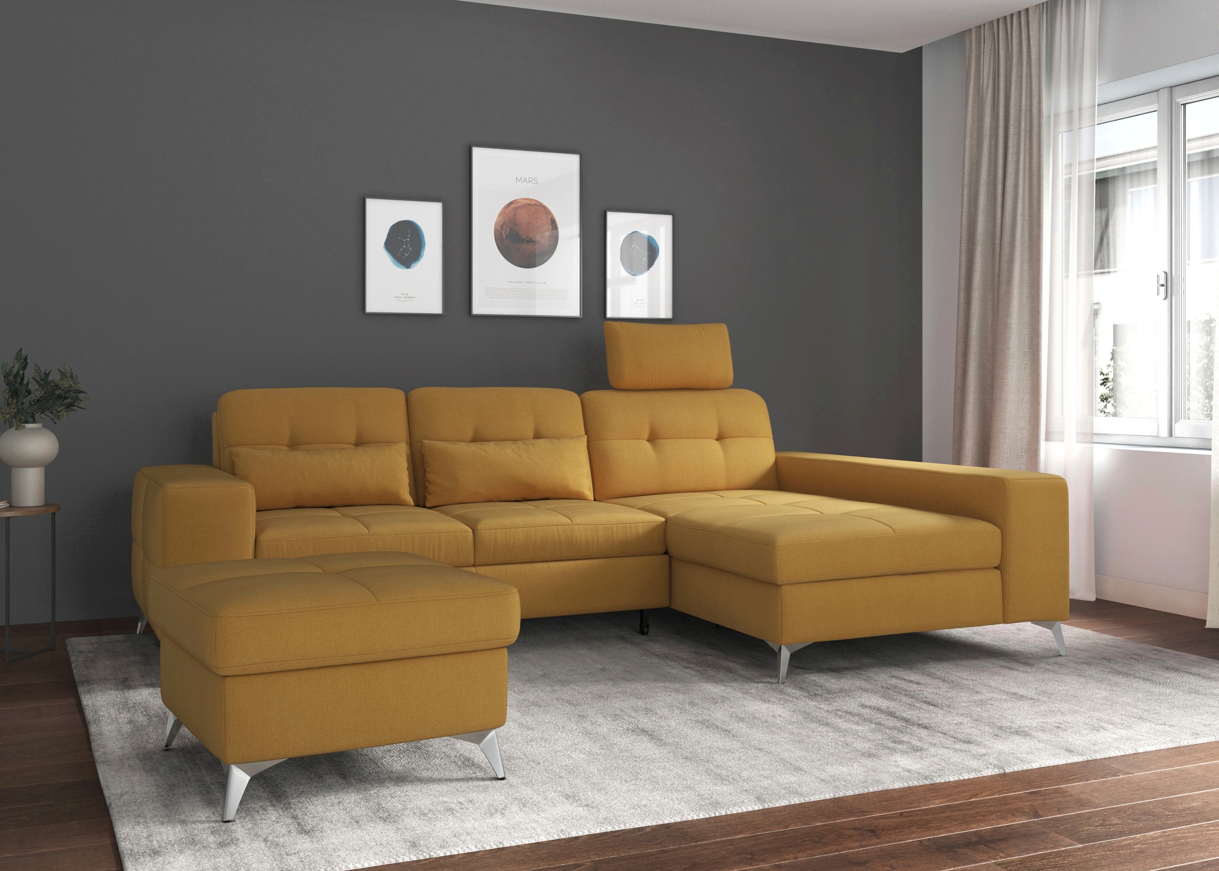 sit&more Sofakissen »Baviene«, Set, bestehend aus 2 Nierenkissen