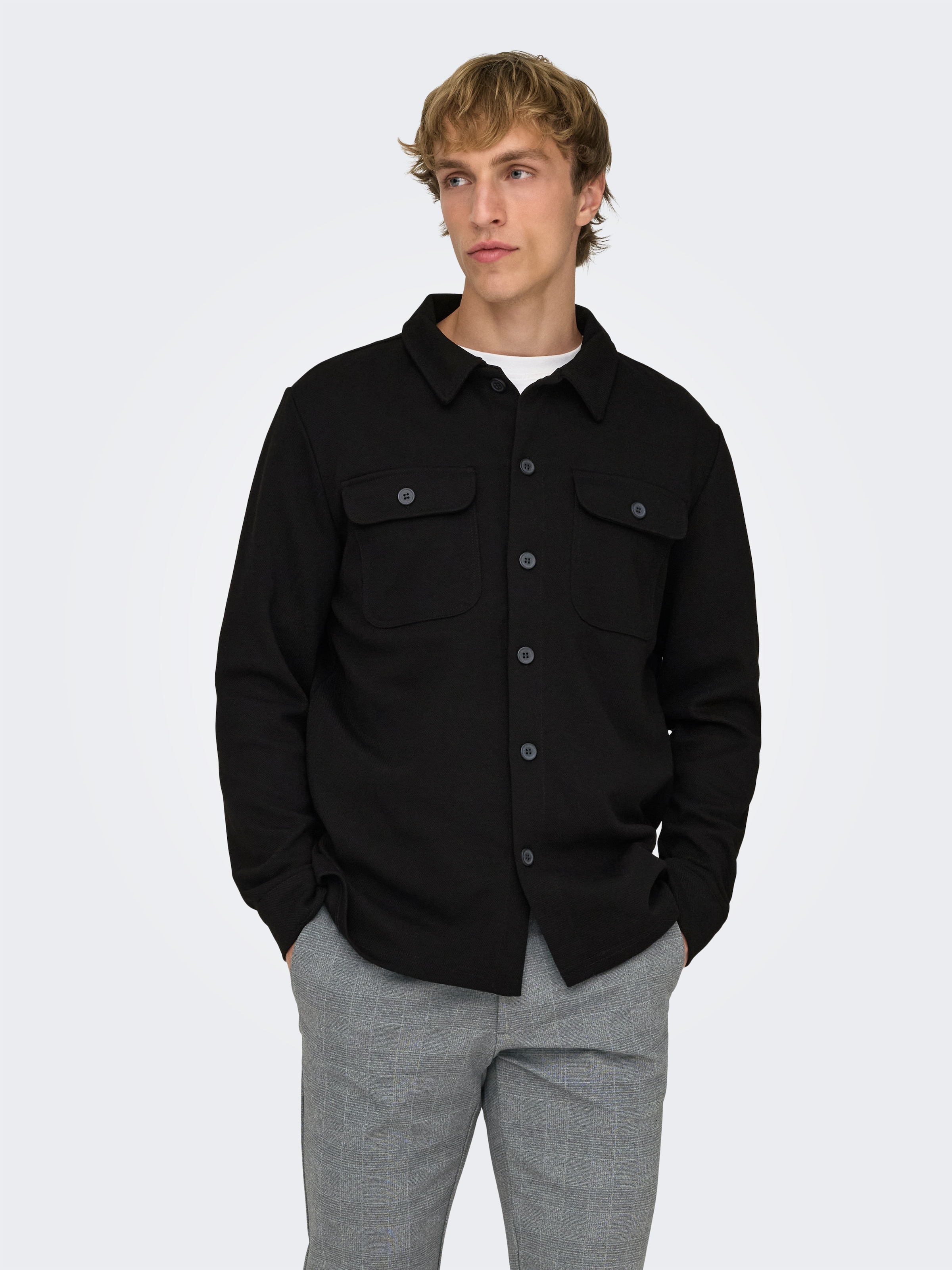 ONLY & SONS »ONSNEWKODYL OVERSHIRT SWEAT NOOS« Materialmix, regular fit