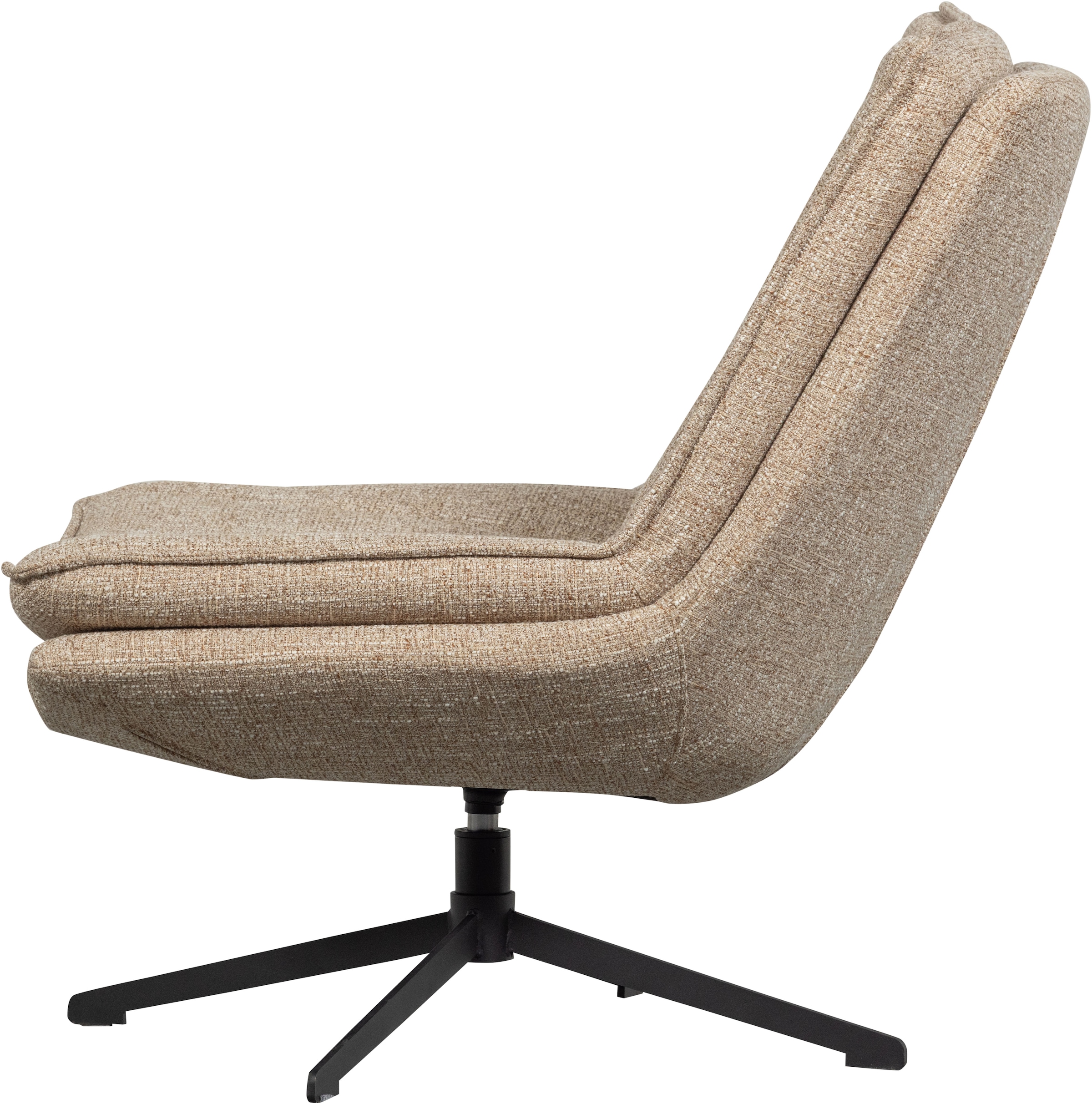 WOOOD Drehsessel »Milaro mit Fling-Melange-Bezug und Drehmechanismus B75 x T94 x H88 cm« Tragkraft 120 kg, Hohe Verschleißfestigkeit, mittlere Sitzhöhe