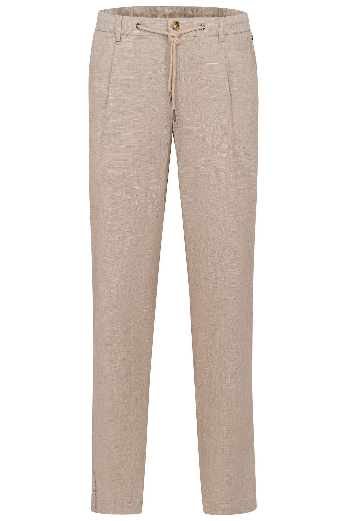bugatti Bundfaltenhose, mit Baumwoll-Leinen-Mix