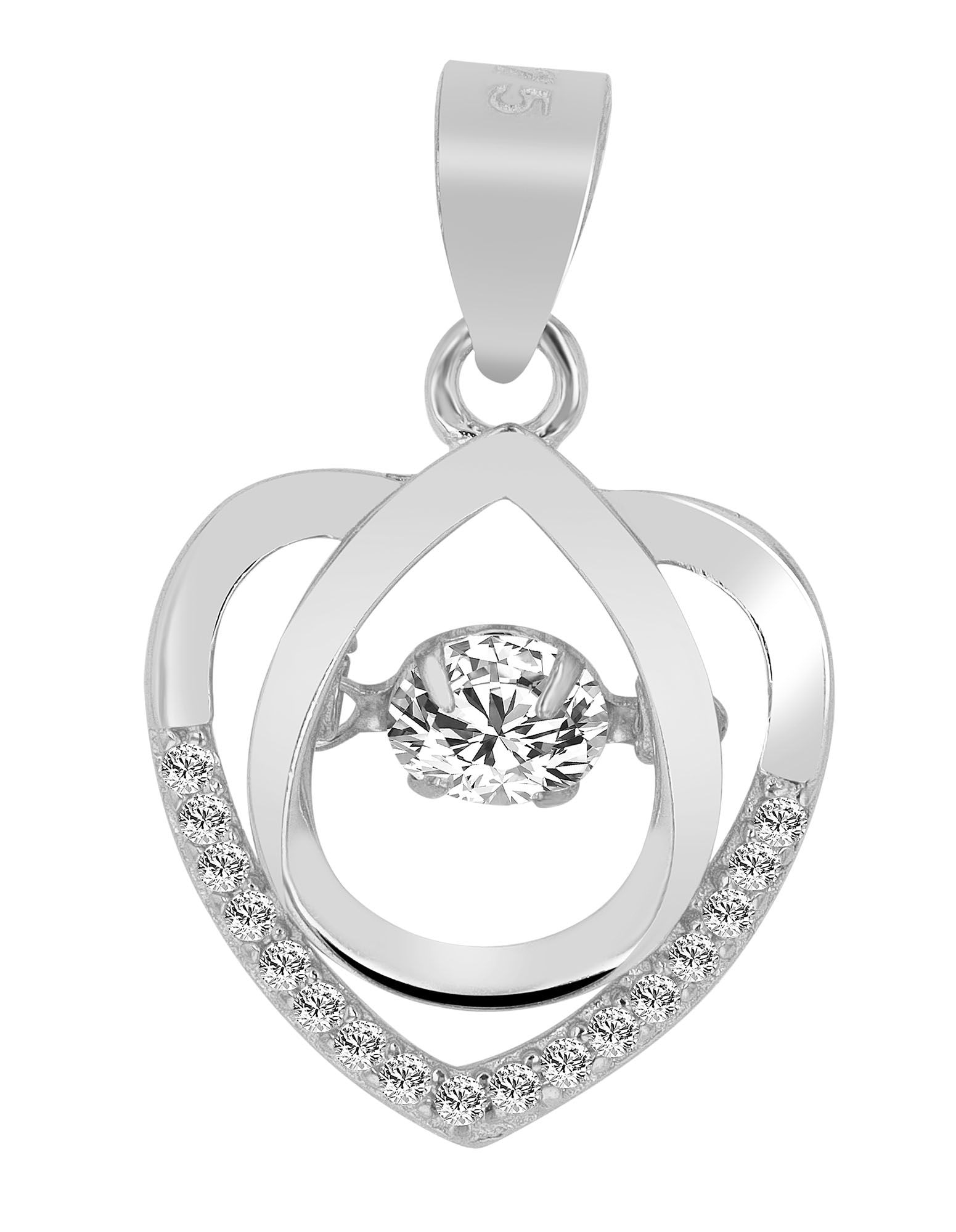 Adelia´s Herzanhänger »Damen Anhänger ¿ Herz Herzanhänger aus 925 Silber mit Zirkonia«