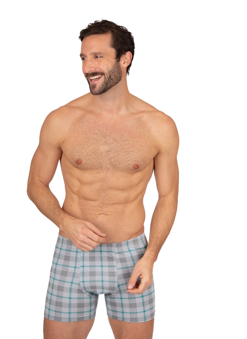 Trigema Boxer, mit Karo-Muster und Boxerbund