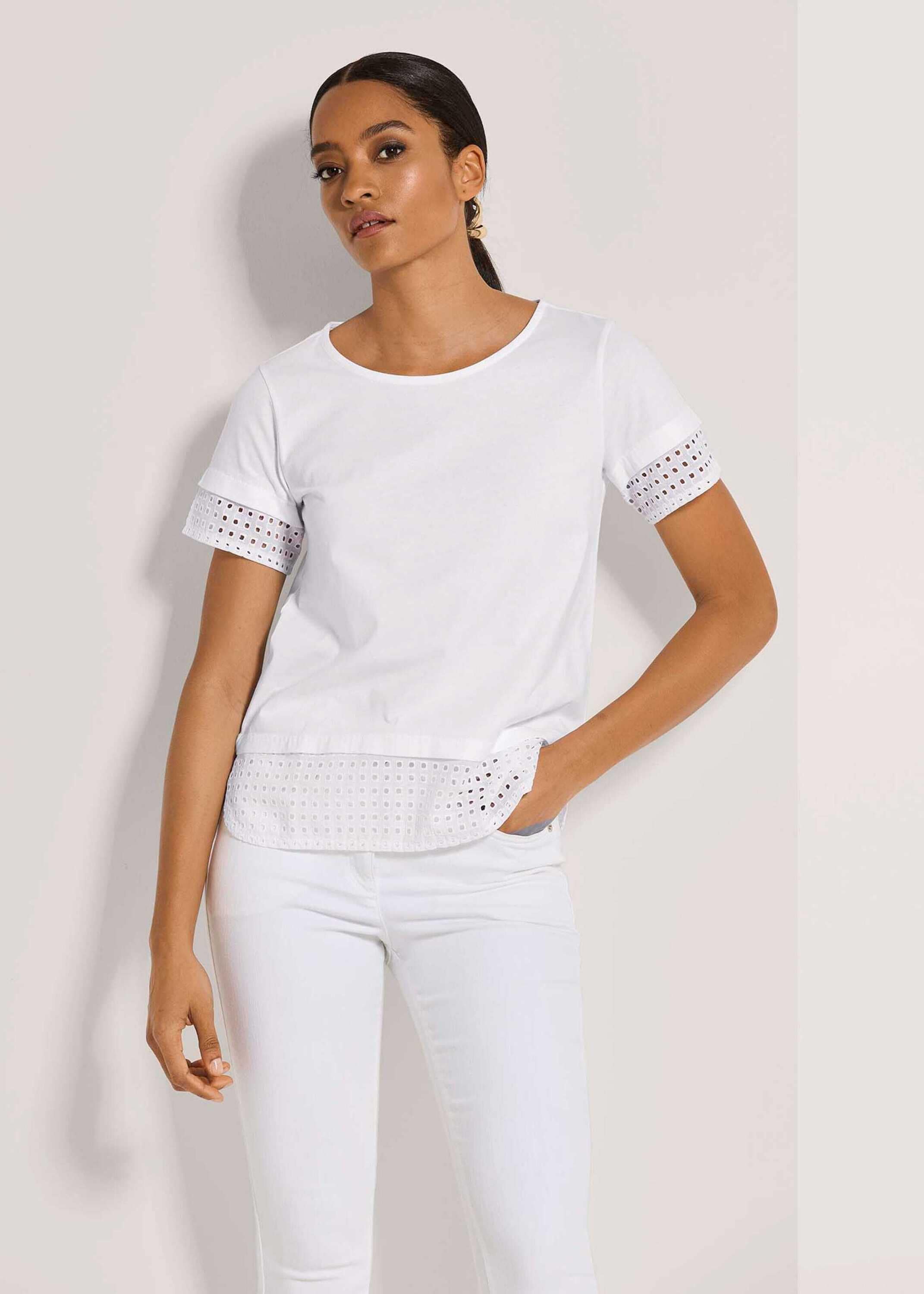 MADELEINE Kurzarmshirt »Shirt Shirt mit Madeira-Spitze«