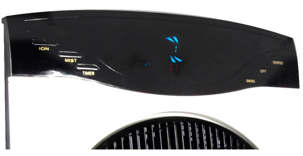Sonnenkönig Standventilator »Air Fresh 5S, Leistung 100W, LED-Display, Ionisator, 9h Timer,«, Fernbedienung, 3 Ventilationsstufen, 4.6L Wassertank