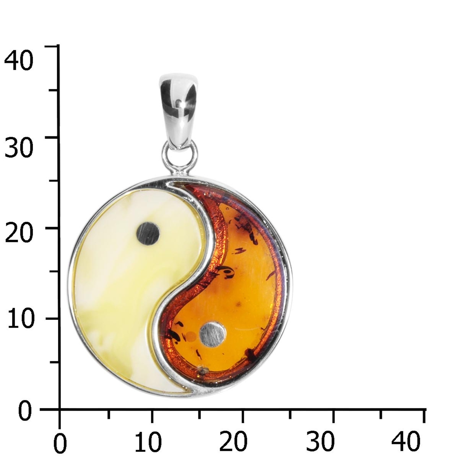 OSTSEE-SCHMUCK Kettenanhänger »- Yin & Yang - Silber 925/000 - Bernstein«