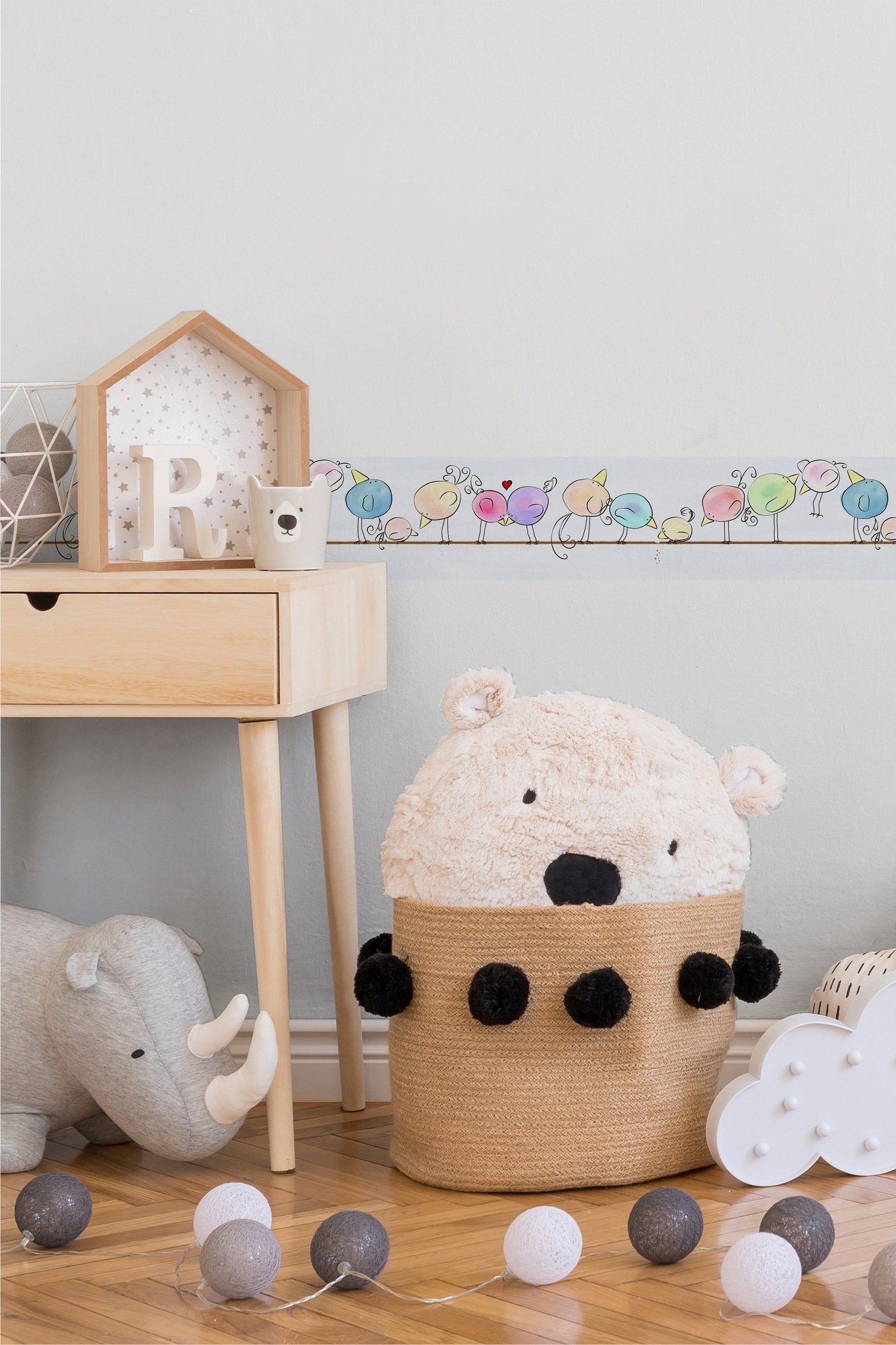 A.S. Création Bordüre »Funny Birds« Motiv | abstrakt | naturalistisch glatt Kindertapete Tapete für Baby- und Kinder Borte Design Kinderzimmer