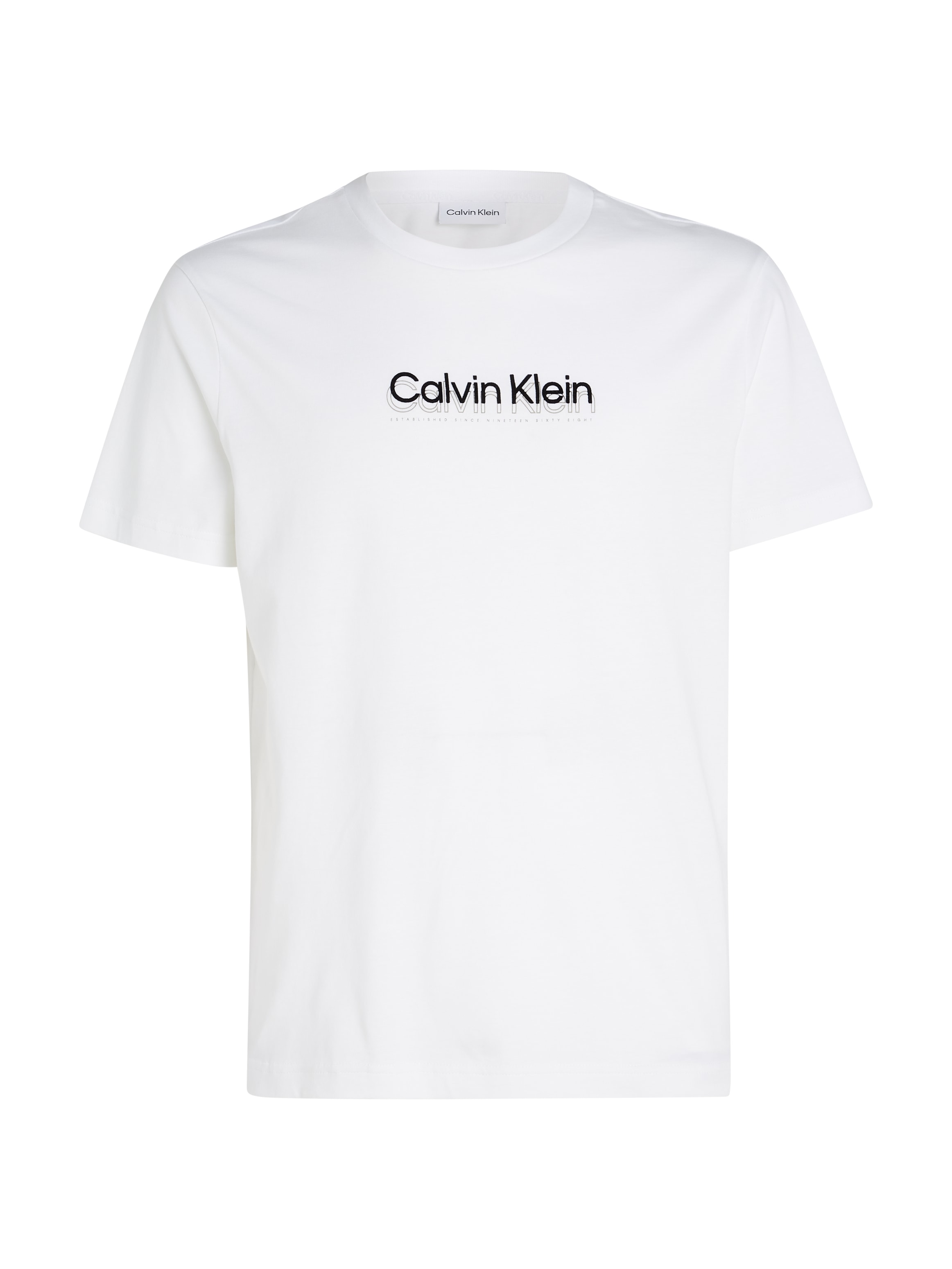 Calvin Klein T-Shirt »FLOCK LOGO T-SHIRT«, mit Logoschriftzug