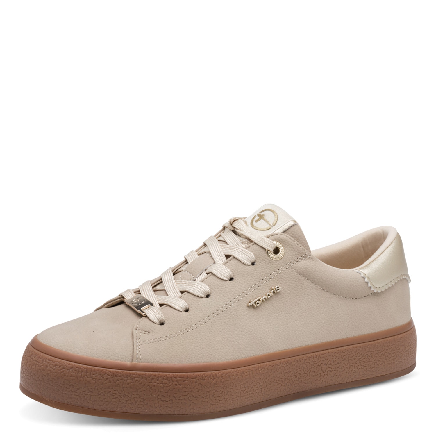 Tamaris Plateausneaker  Freizeitschuh, Halbschuh, Schnürer mit Kontrastbesatz