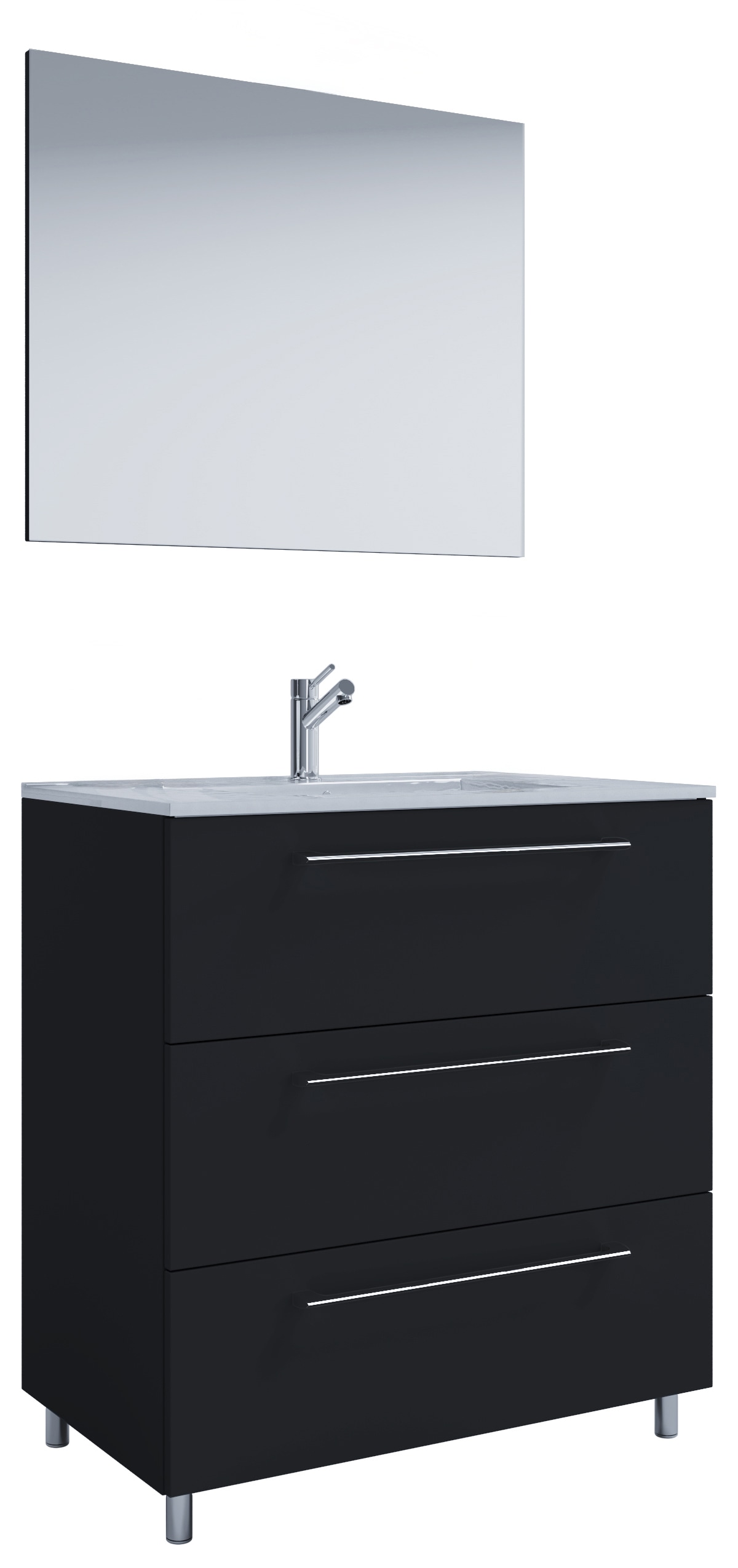 VCM Waschtisch »3-tlg. Waschplatz Waschtisch Badinos Schublade 3SC« 3 Stk. tlg.