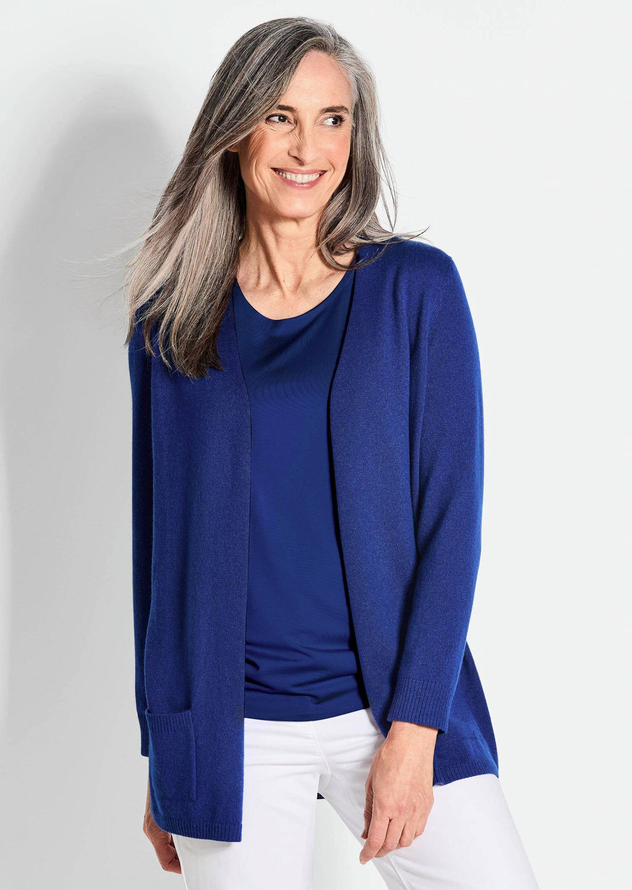 GOLDNER Strickjacke »Langarm Feinstrick-Cardigan«