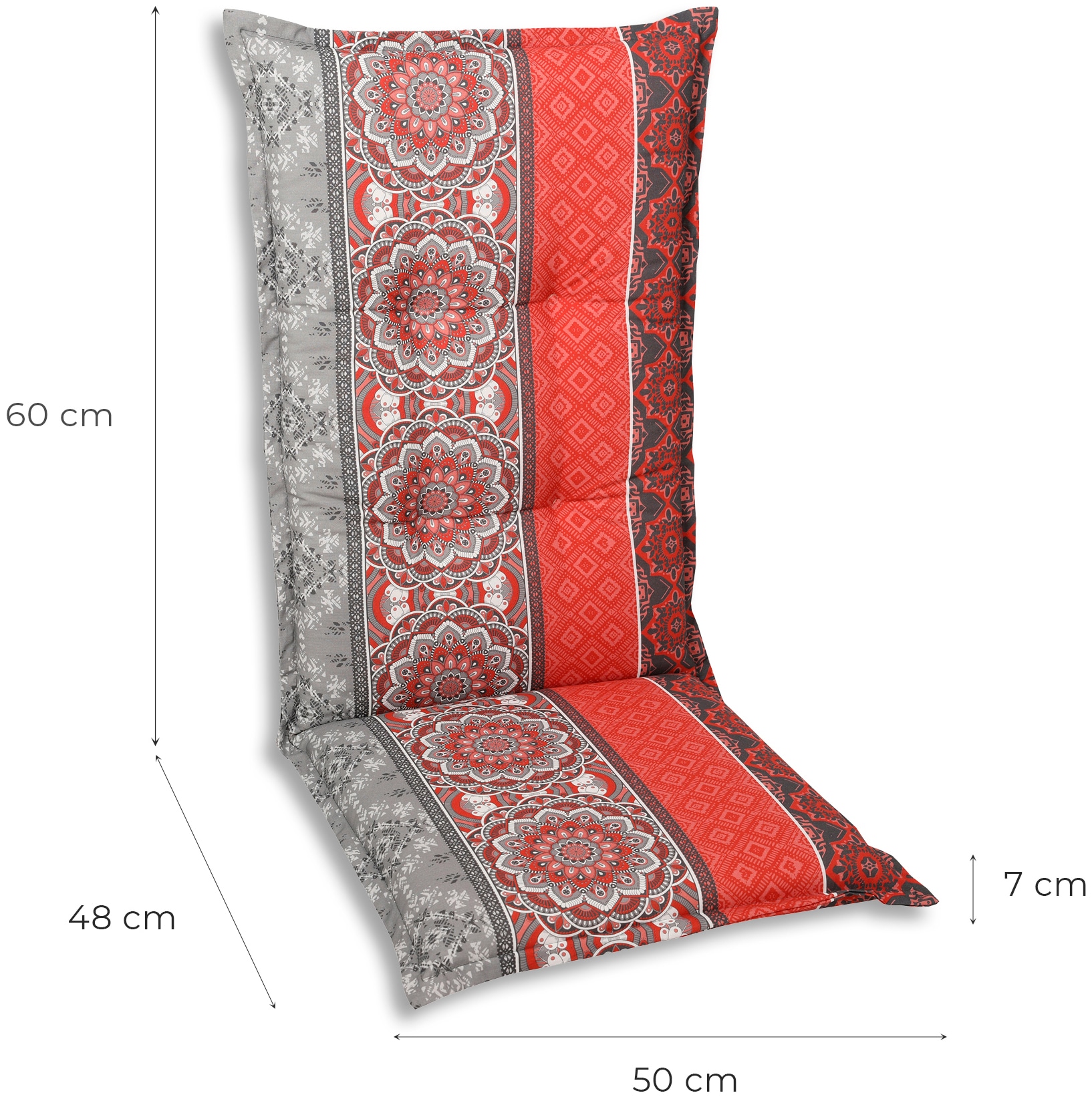 GO-DE Sitzauflage Maße ca.: 50 cm x 108 cm x 7 cm