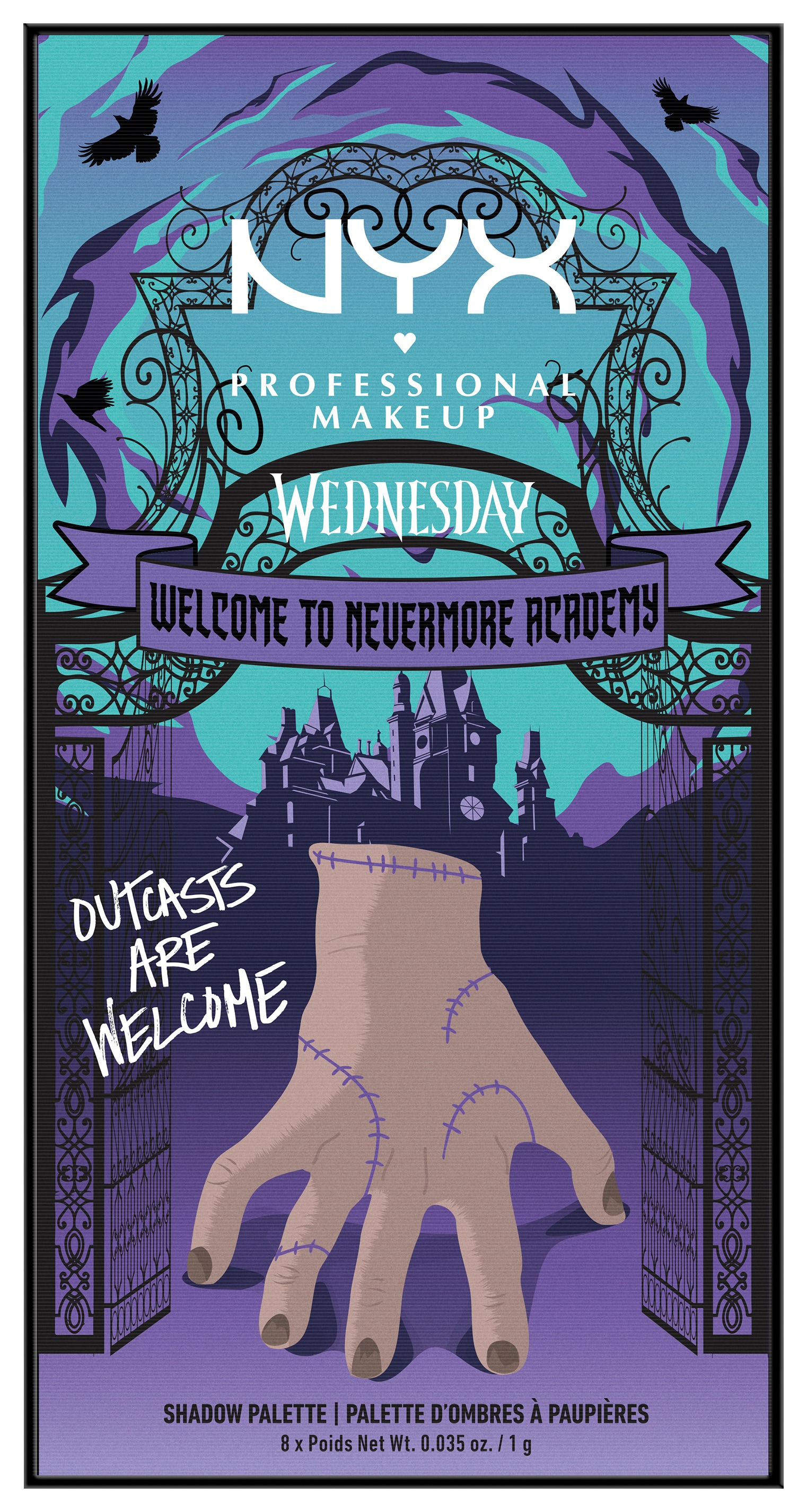 NYX Lidschatten-Palette »Wednesday The Nevermore Academy Palette«