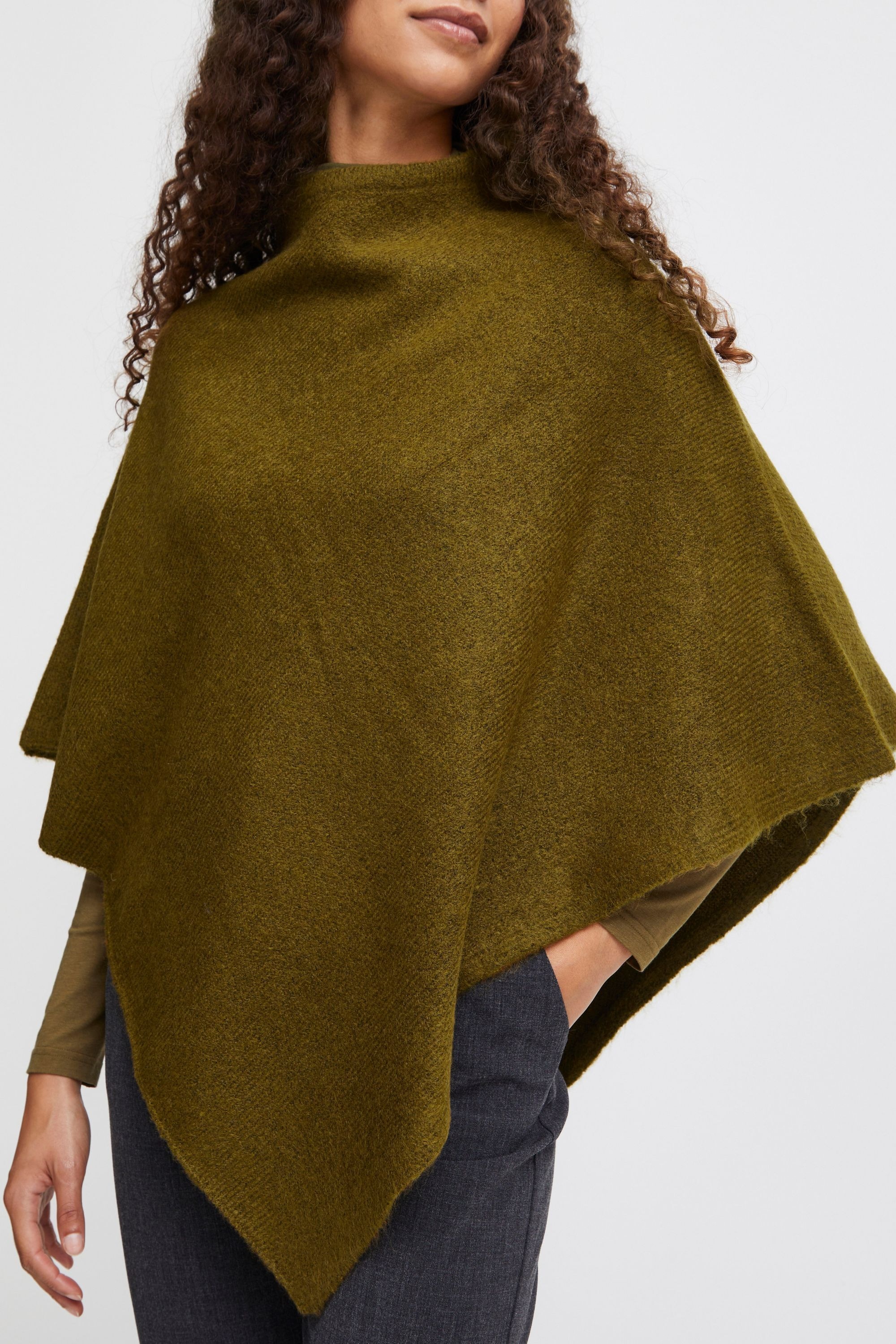 b.young Strickpullover »Strickpullover BYVIKSI PONCHO 2 -«