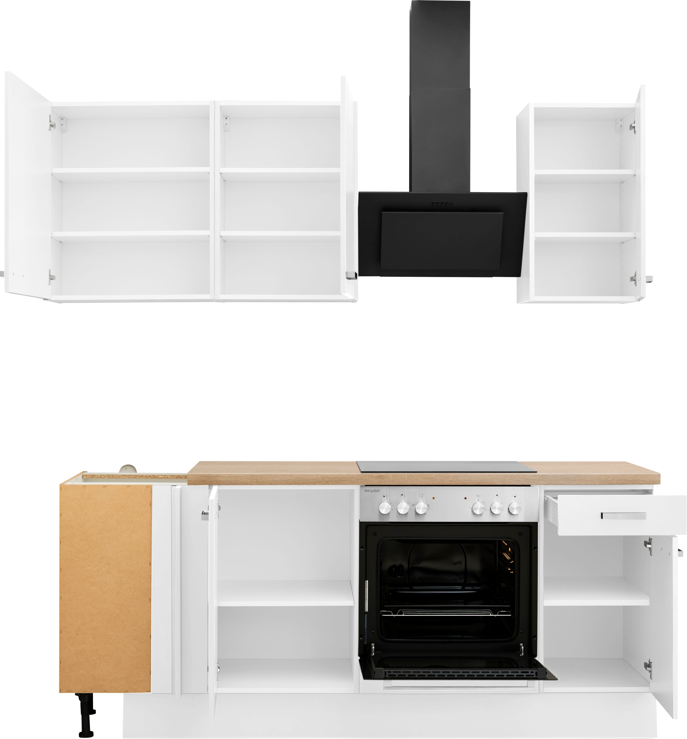 OPTIFIT Winkelküche »Parma«, mit E-Geräten, Stellbreite 215x175 cm