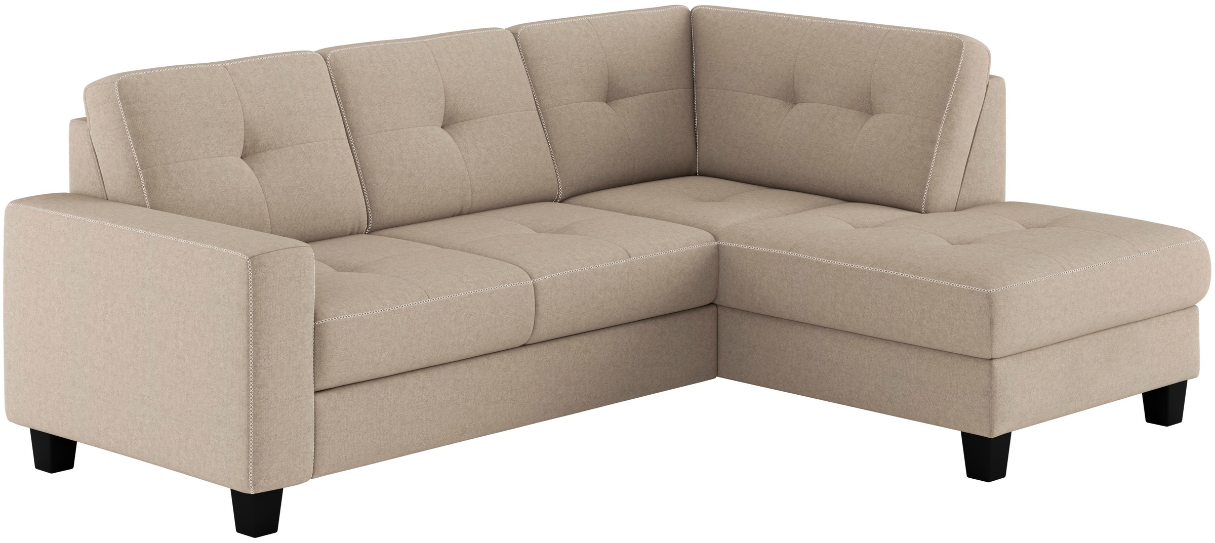Places of Style Ecksofa »Varese«, wahlweise mit Bettfunktion und Bettkasten