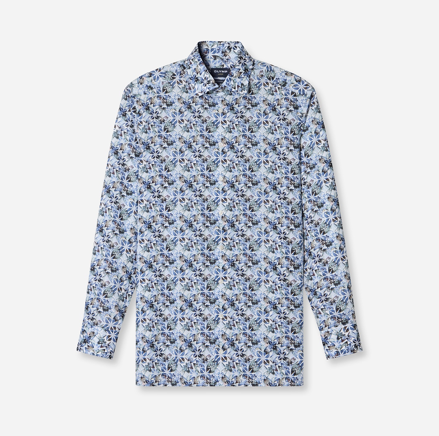 Olymp Herren Langarmhemd »Luxor modern fit« modern fit, New Kentkragen, Business Hemd, Größe 46