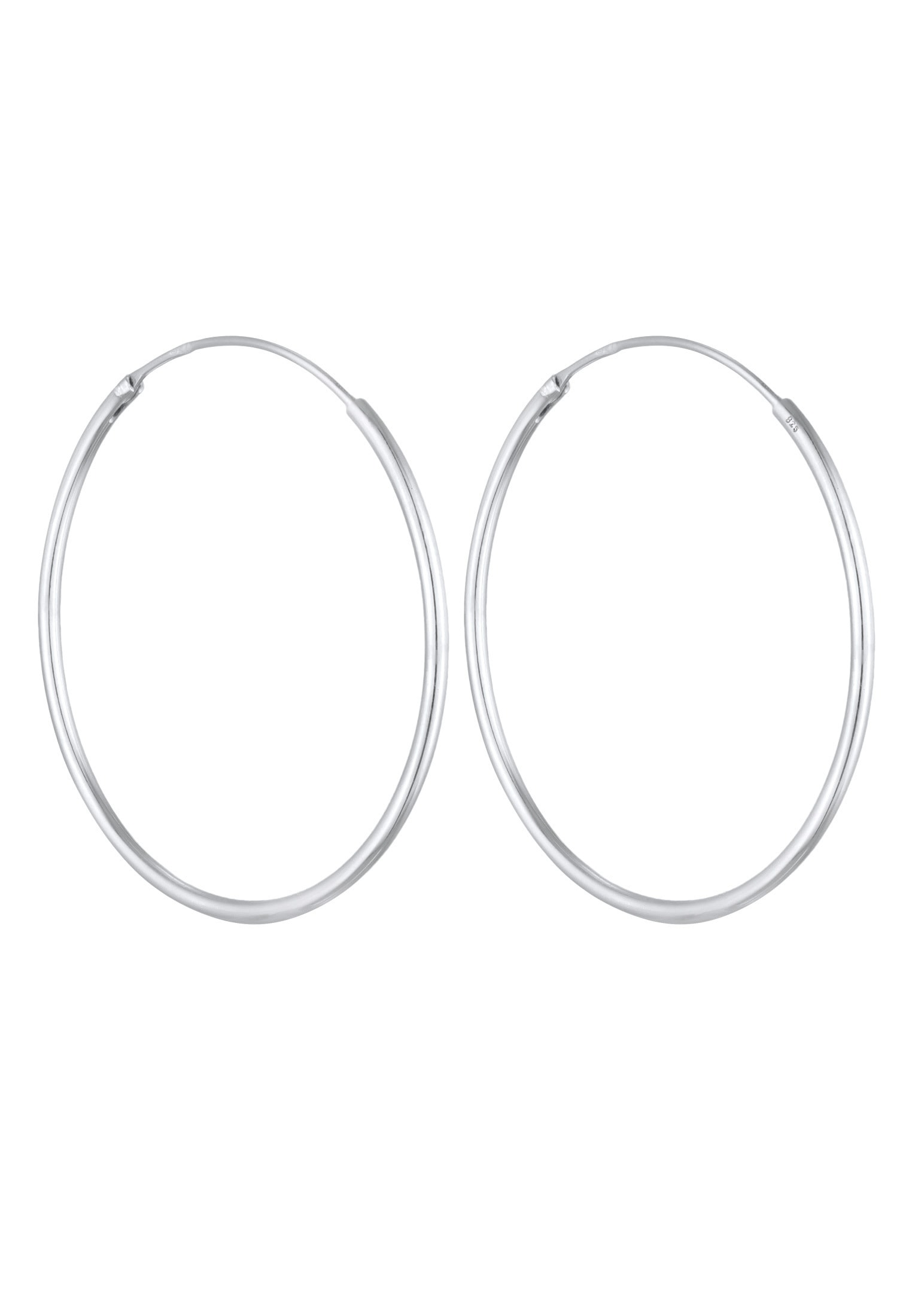 Elli Paar Creolen »Ohrringe Creolen Rund Basic Klassisch 925 Silber«