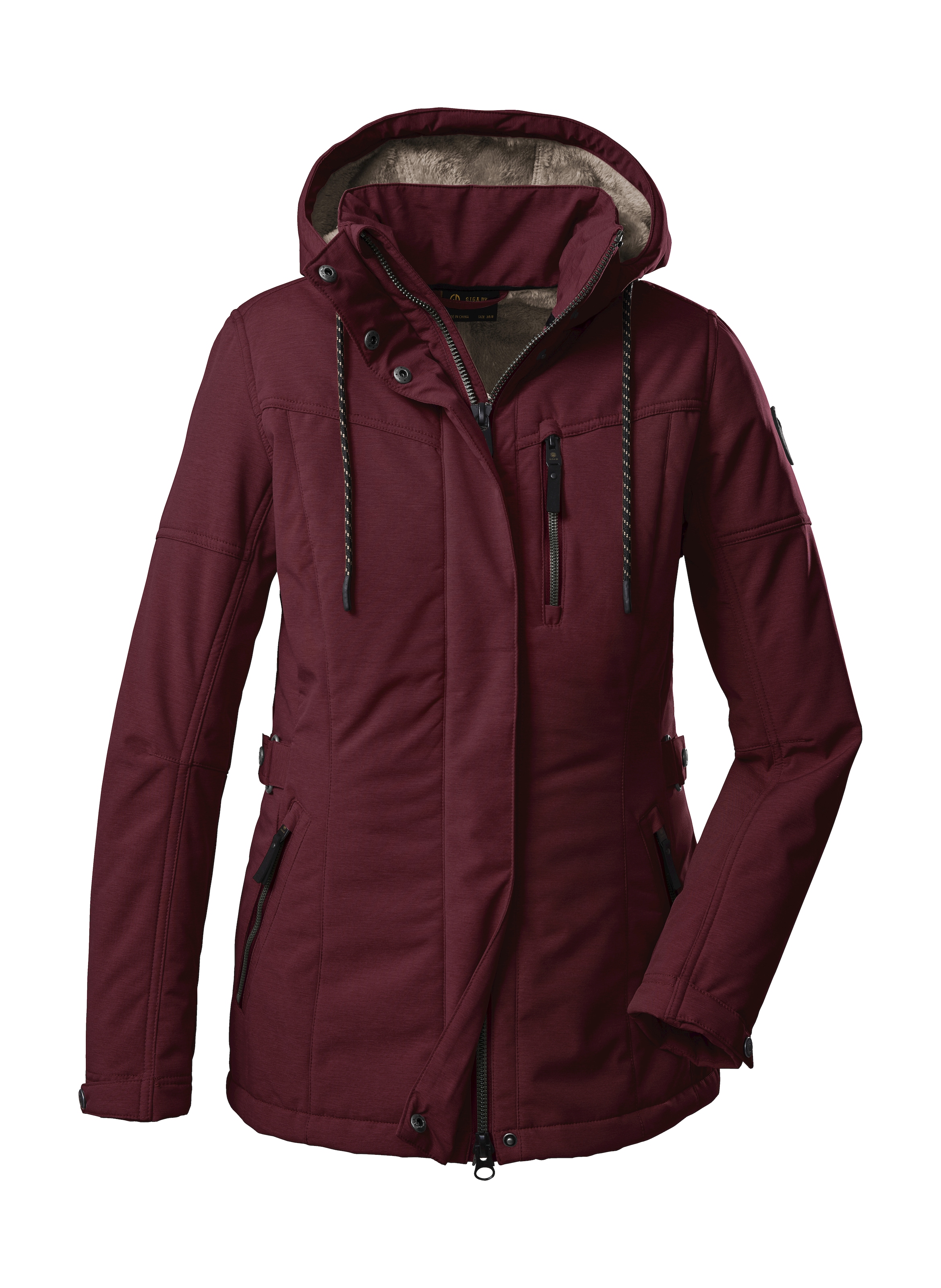 G.I.G.A. Dx By Killtec Damen Softshelljacke »GW 26 WMN SFTSHLL JCKT« Wasser- und windabweisende Softshelljacke mit abnehmbarer Kapuze in lila,...