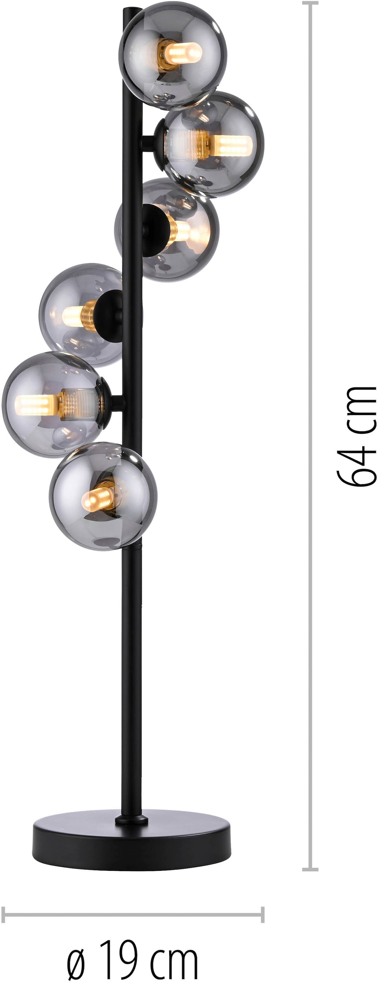 SCHÖNER WOHNEN-Kollektion LED Tischleuchte »DUBAI« G9 1 Stk. Warmweiß SCHÖNER WOHNEN Kollektion, Schnurschalter